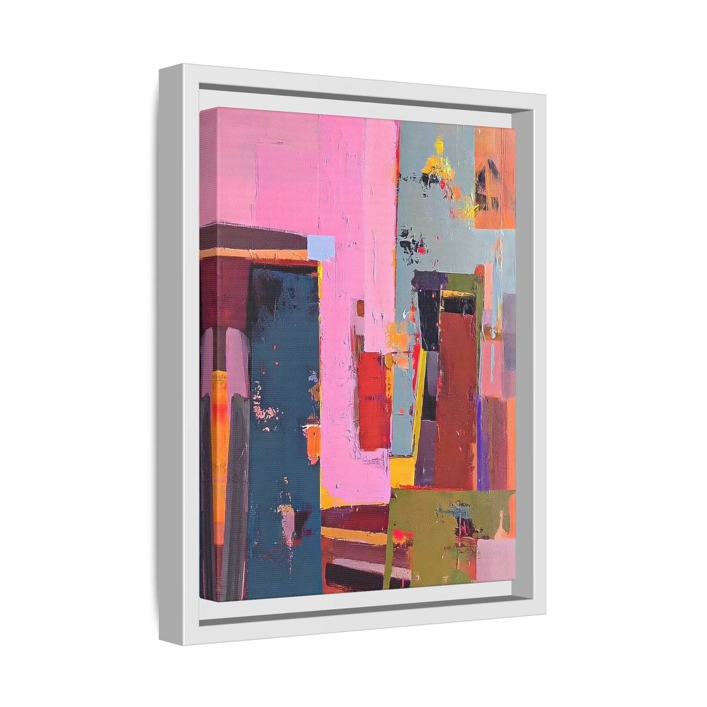 Framed Abstract Art Print - Modern Colorful Canvas Wall Decor - YesArtYes