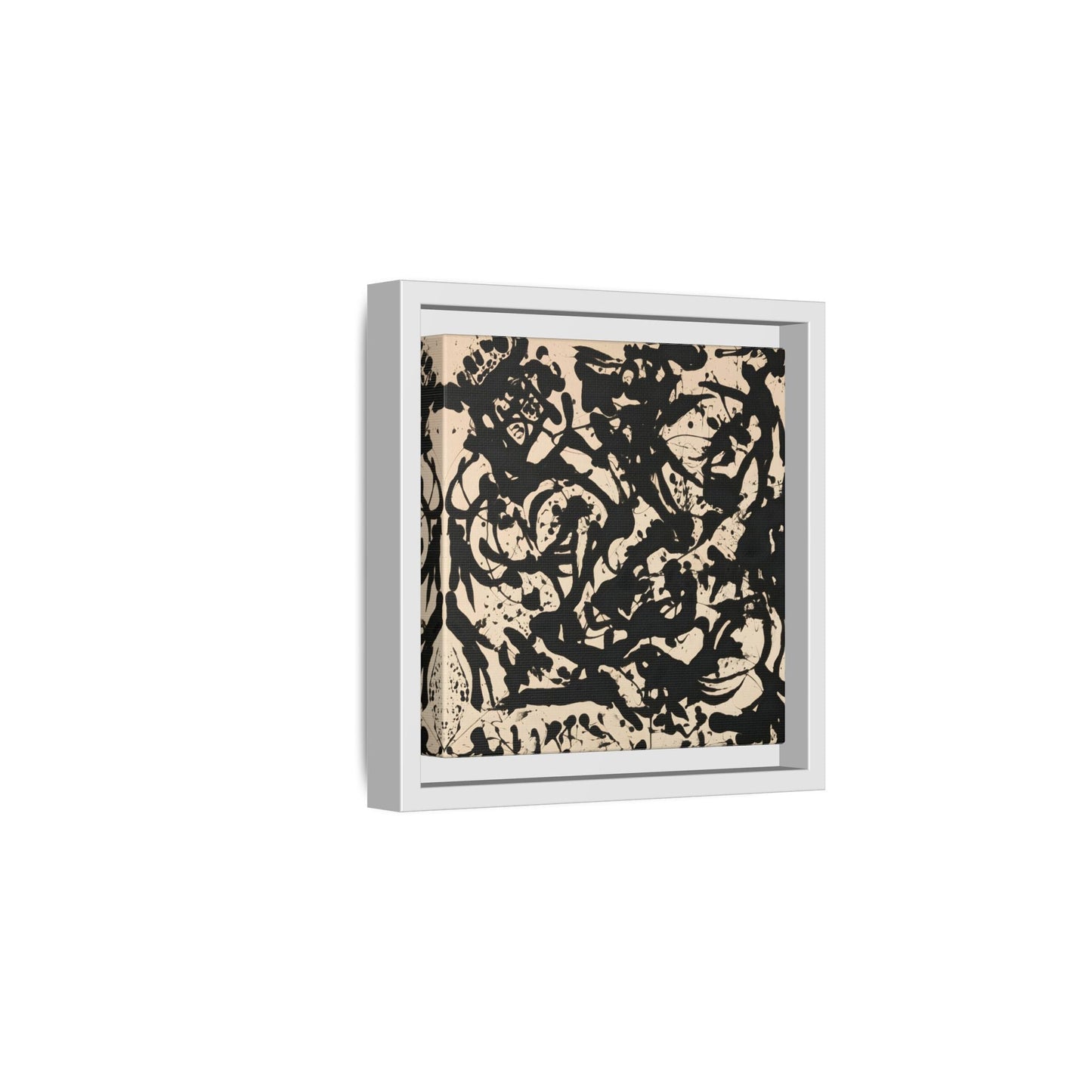 Framed Abstract Pollock Canvas Print - Famous Wall Art Prints - YesArtYes