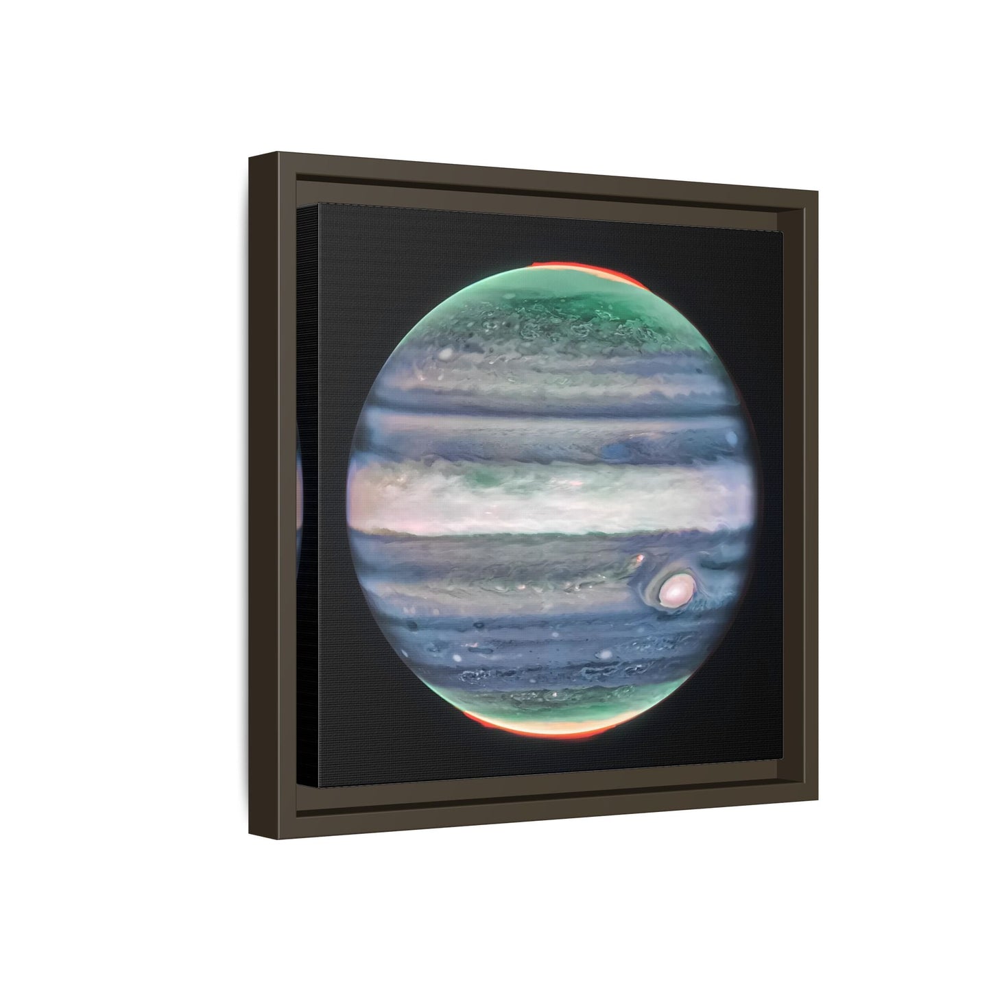 Framed Canvas Wall Art Print - NASA Jupiter Image James Webb Space Telescope First Images in Black Frame - YesArtYes