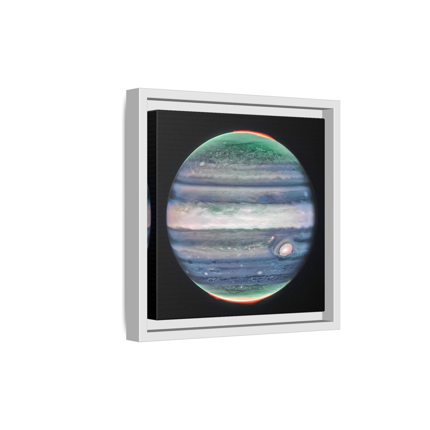 Framed Canvas Wall Art Print - NASA Jupiter Image James Webb Space Telescope First Images in Black Frame - YesArtYes