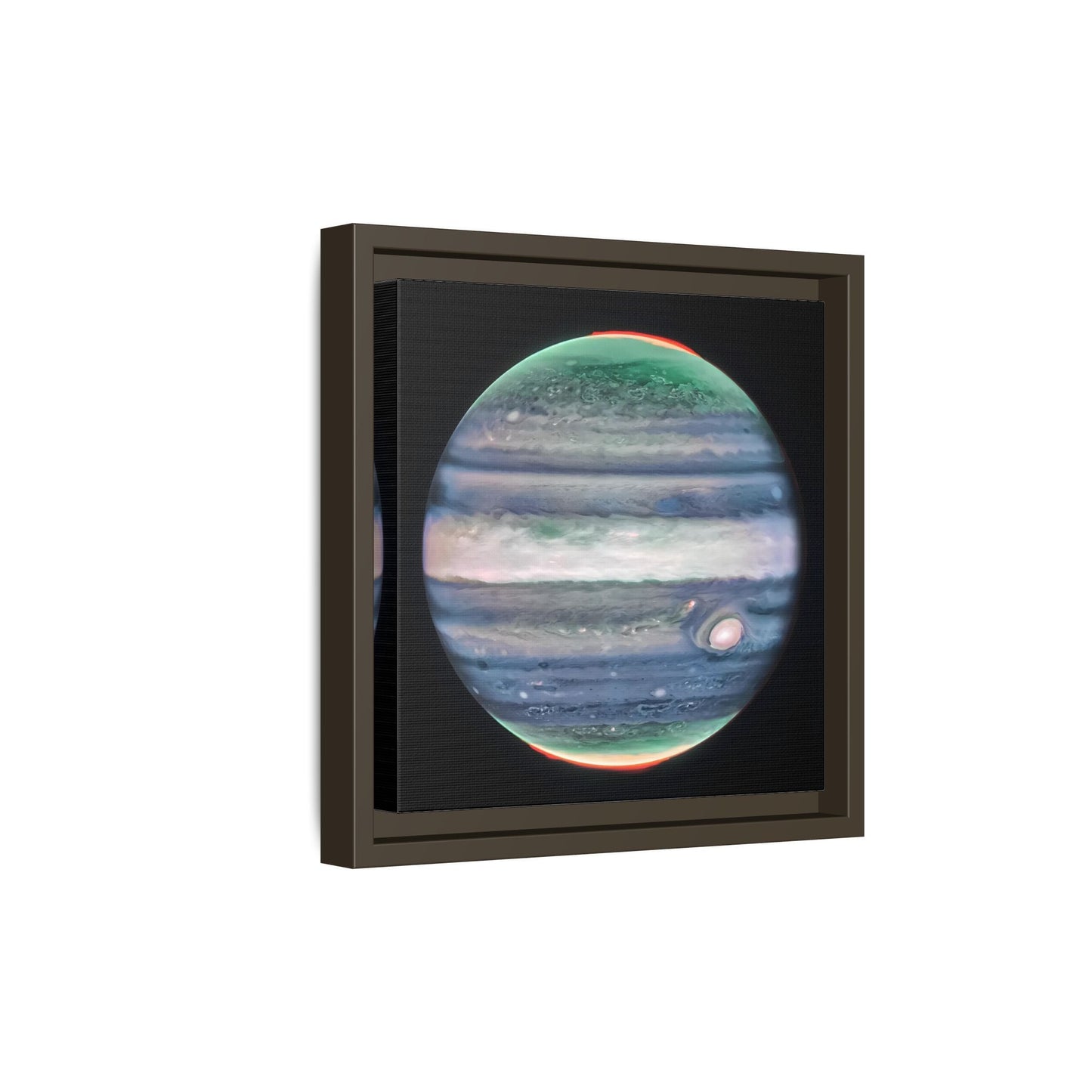 Framed Canvas Wall Art Print - NASA Jupiter Image James Webb Space Telescope First Images in Black Frame - YesArtYes