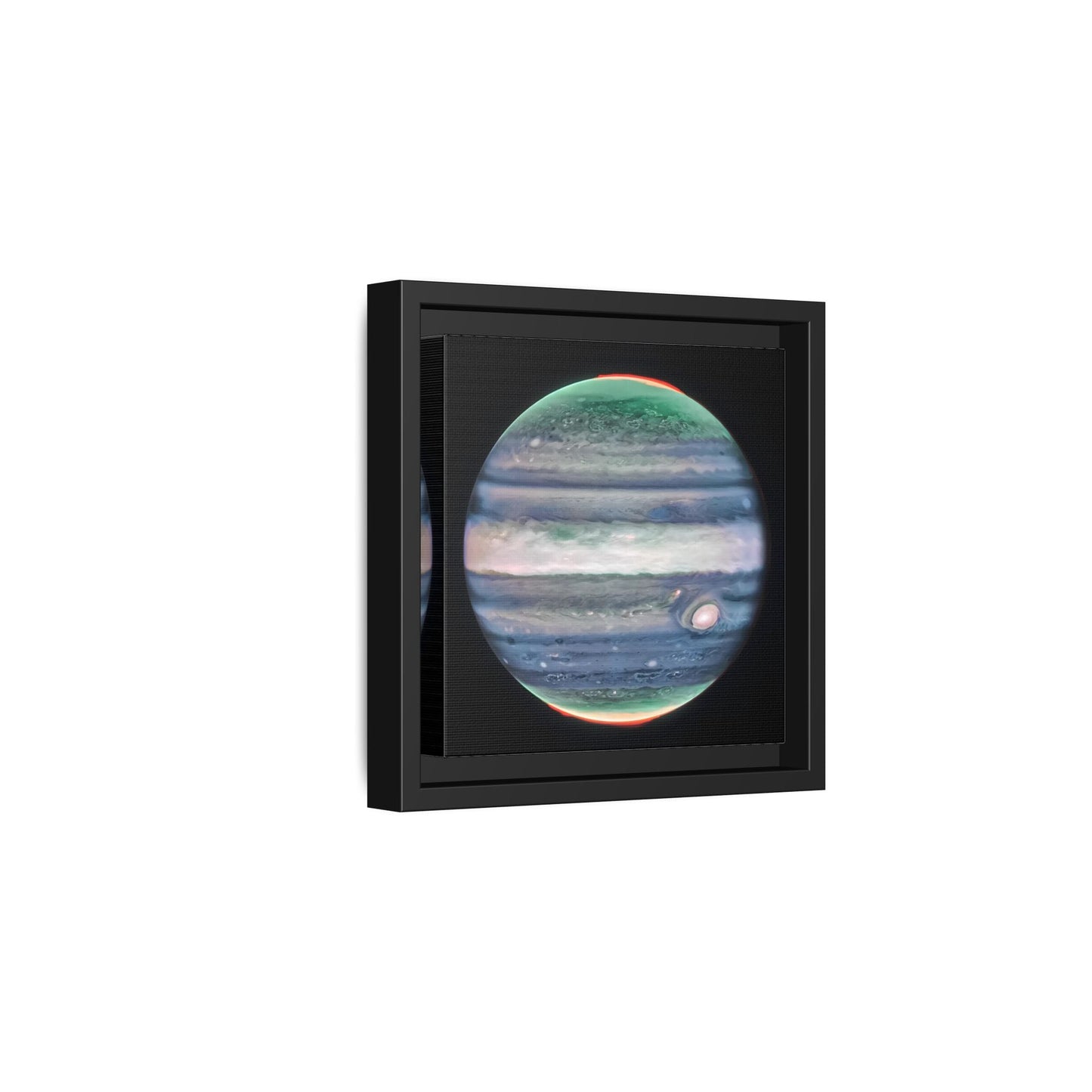 Framed Canvas Wall Art Print - NASA Jupiter Image James Webb Space Telescope First Images in Black Frame - YesArtYes