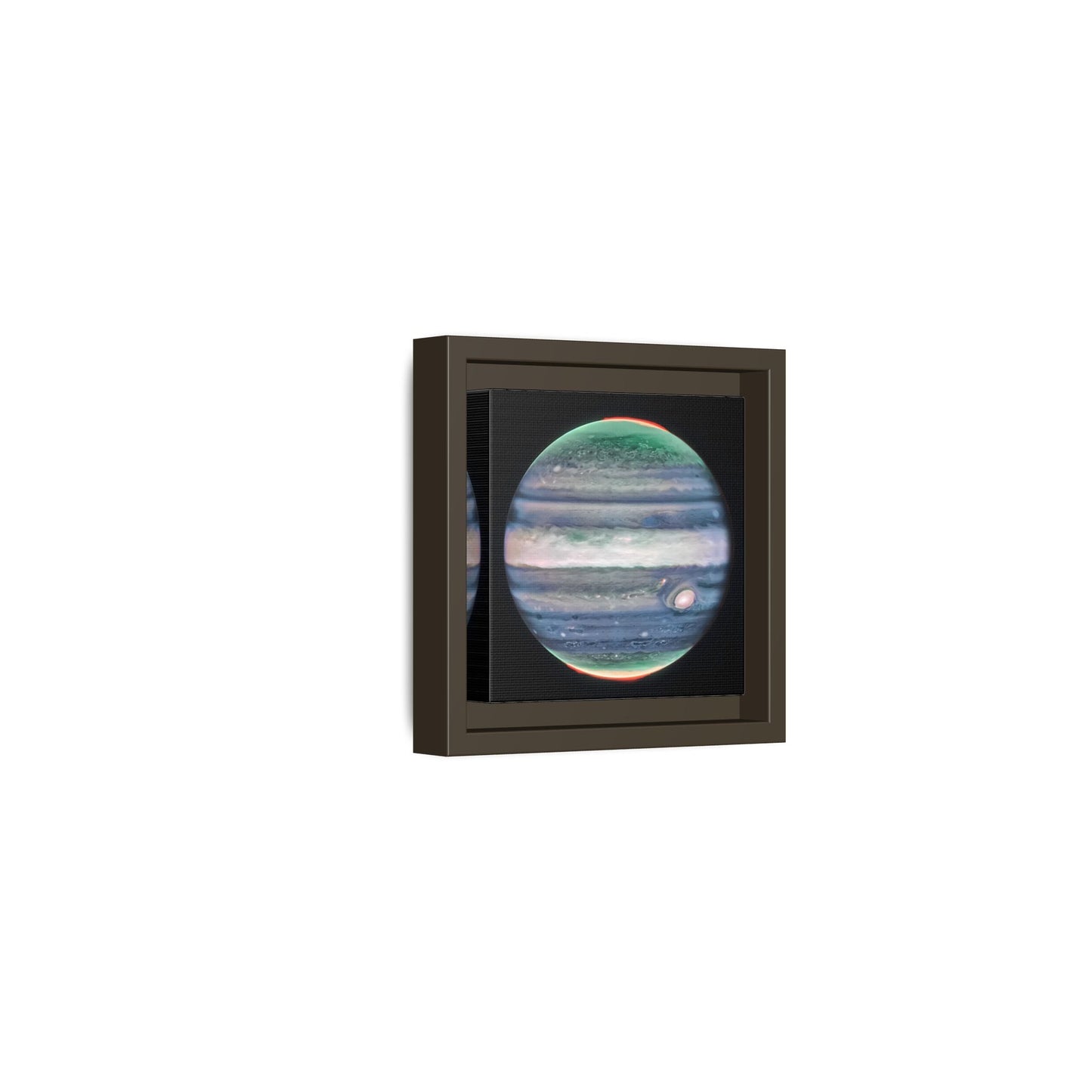 Framed Canvas Wall Art Print - NASA Jupiter Image James Webb Space Telescope First Images in Black Frame - YesArtYes