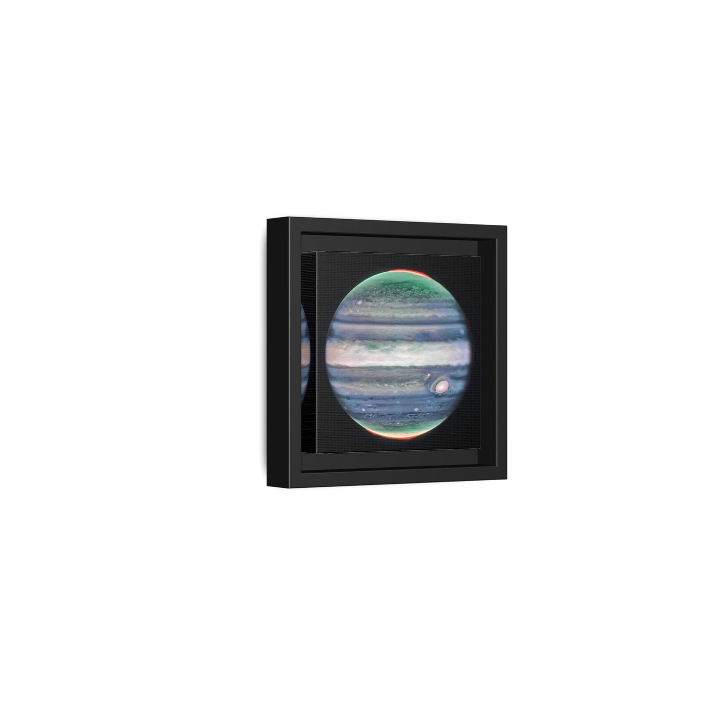 Framed Canvas Wall Art Print - NASA Jupiter Image James Webb Space Telescope First Images in Black Frame - YesArtYes