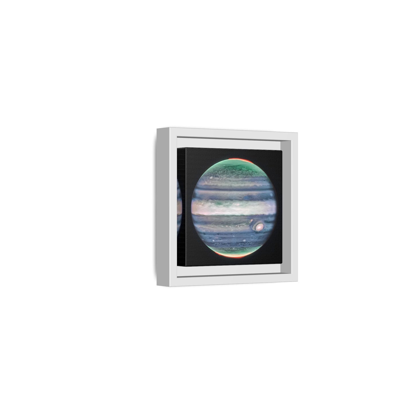 Framed Canvas Wall Art Print - NASA Jupiter Image James Webb Space Telescope First Images in Black Frame - YesArtYes