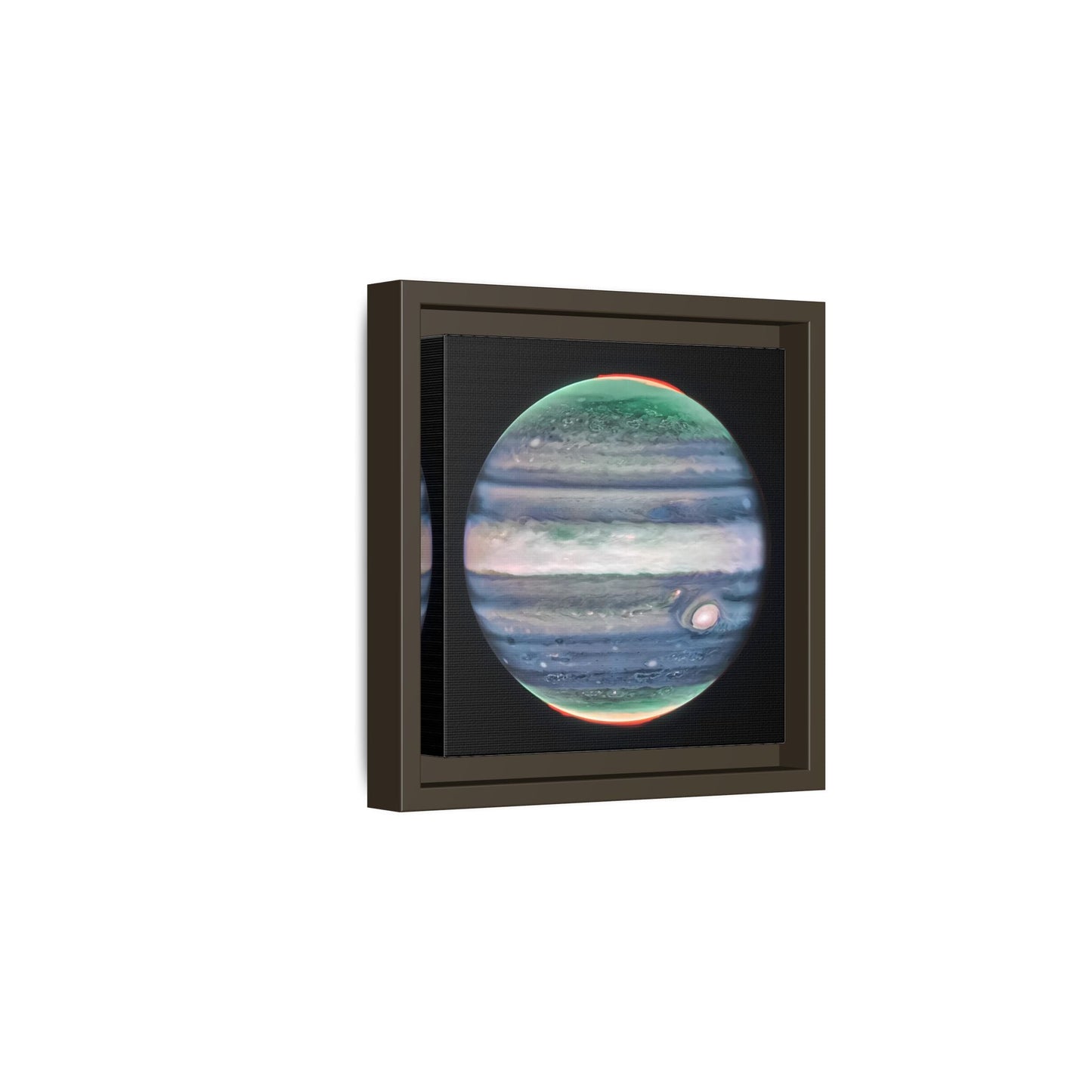 Framed Canvas Wall Art Print - NASA Jupiter Image James Webb Space Telescope First Images in Black Frame - YesArtYes