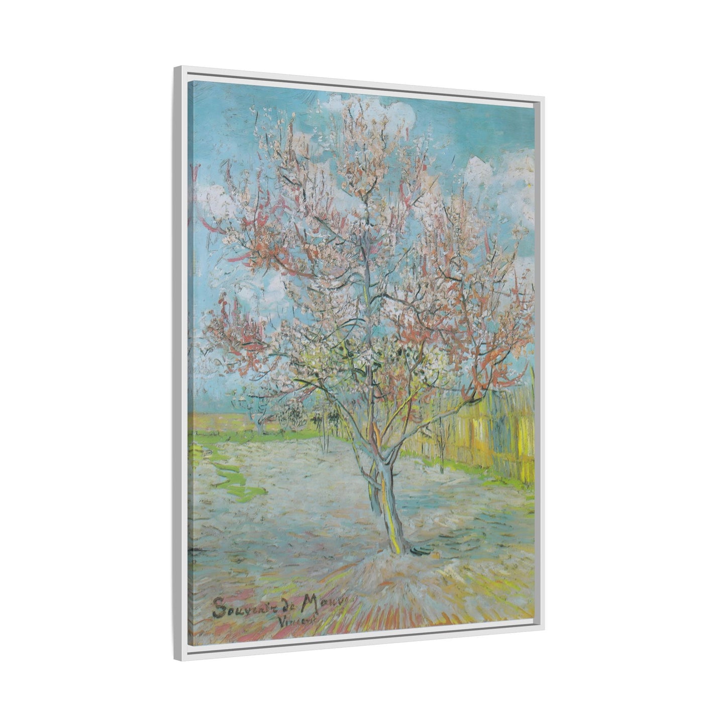Framed Flower Orchards Canvas Van Gogh Wall Art Print - YesArtYes