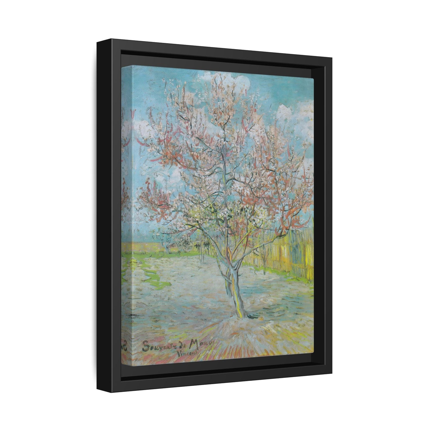 Framed Flower Orchards Canvas Van Gogh Wall Art Print - YesArtYes