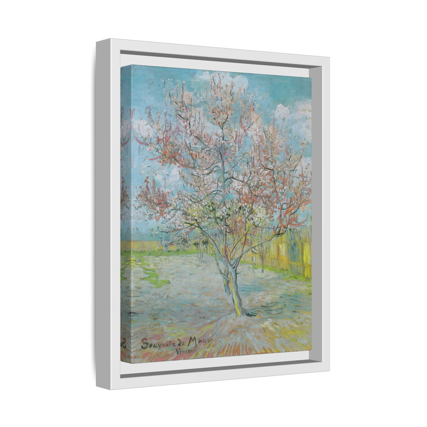 Framed Flower Orchards Canvas Van Gogh Wall Art Print - YesArtYes