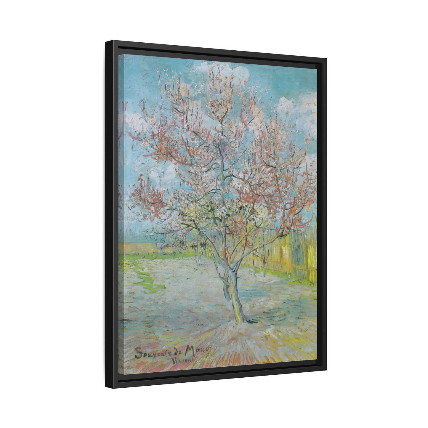 Framed Flower Orchards Canvas Van Gogh Wall Art Print - YesArtYes