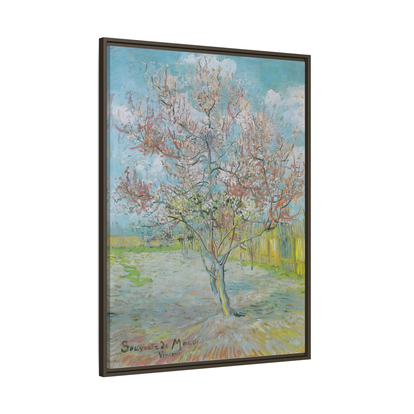 Framed Flower Orchards Canvas Van Gogh Wall Art Print - YesArtYes