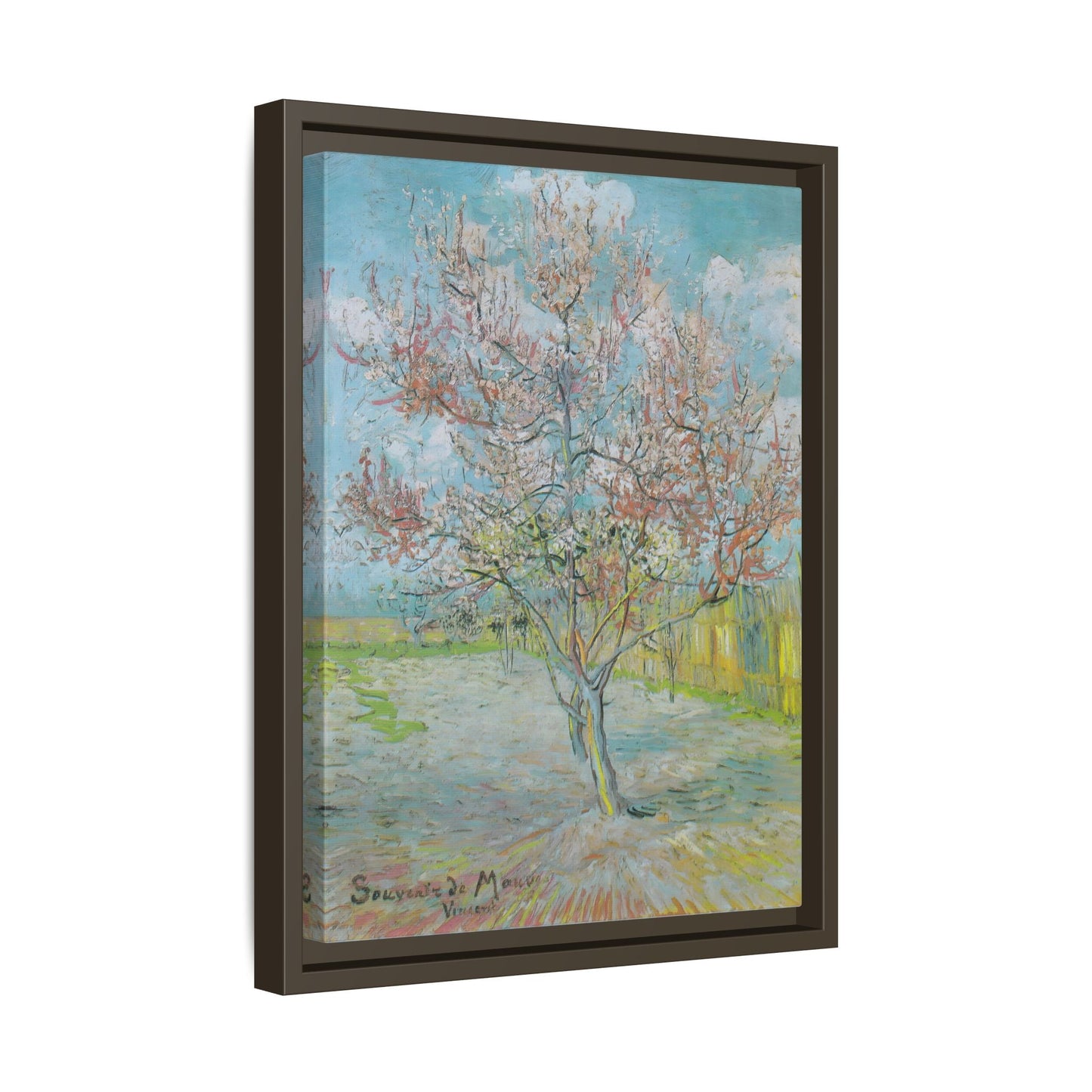 Framed Flower Orchards Canvas Van Gogh Wall Art Print - YesArtYes