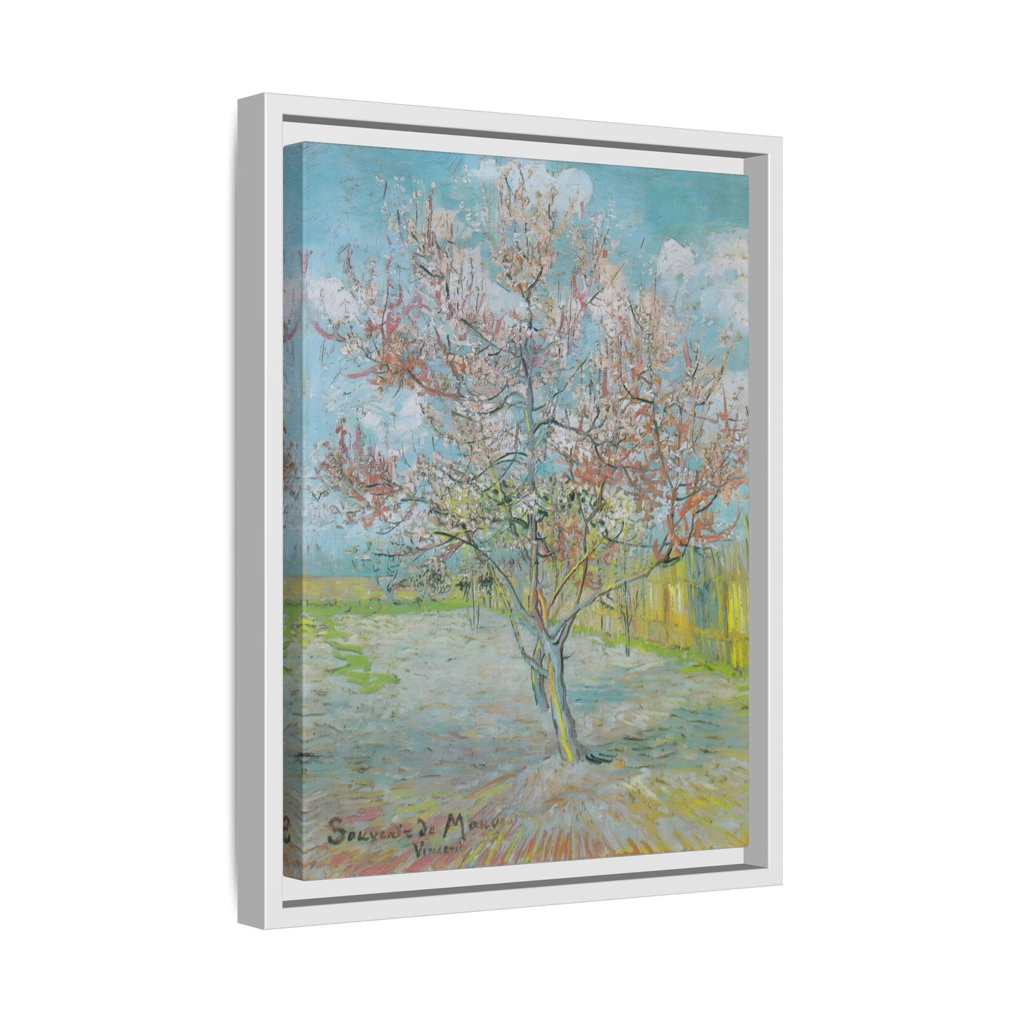 Framed Flower Orchards Canvas Van Gogh Wall Art Print - YesArtYes