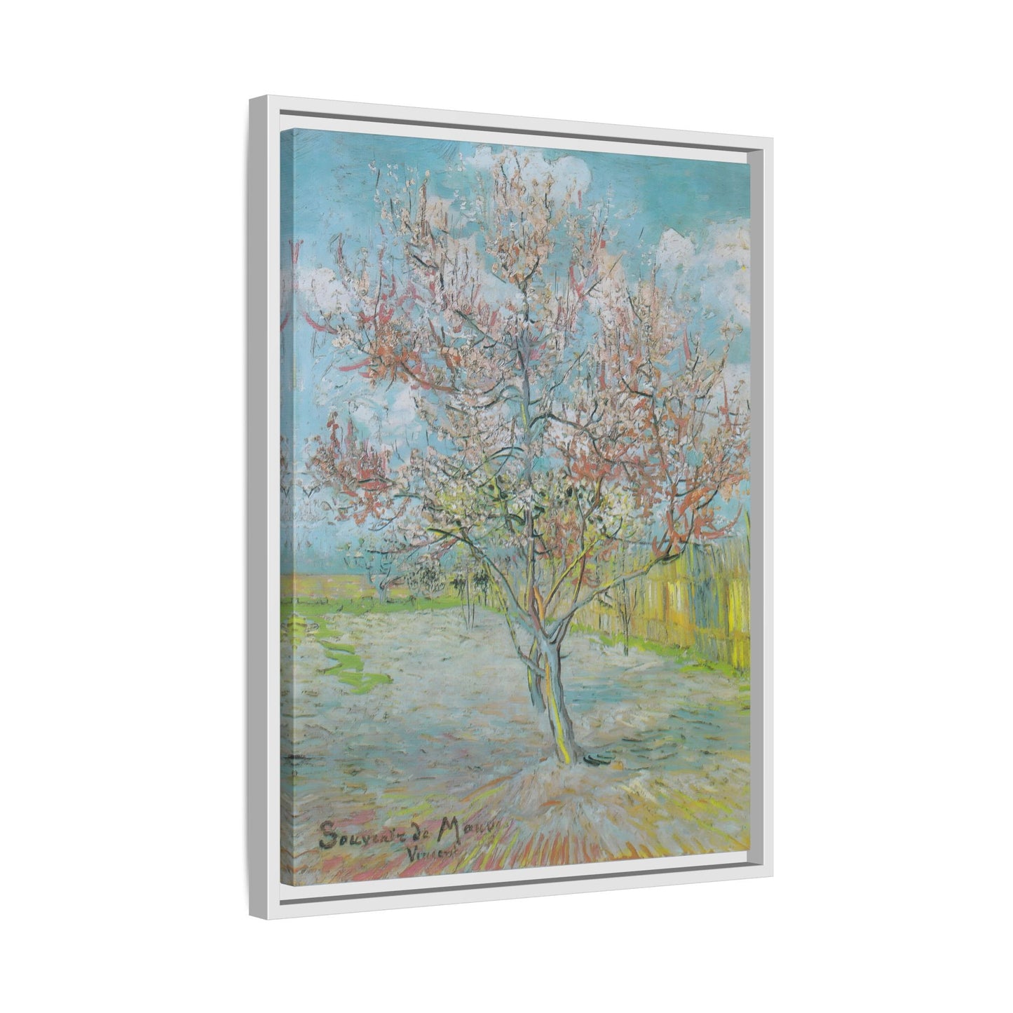 Framed Flower Orchards Canvas Van Gogh Wall Art Print - YesArtYes