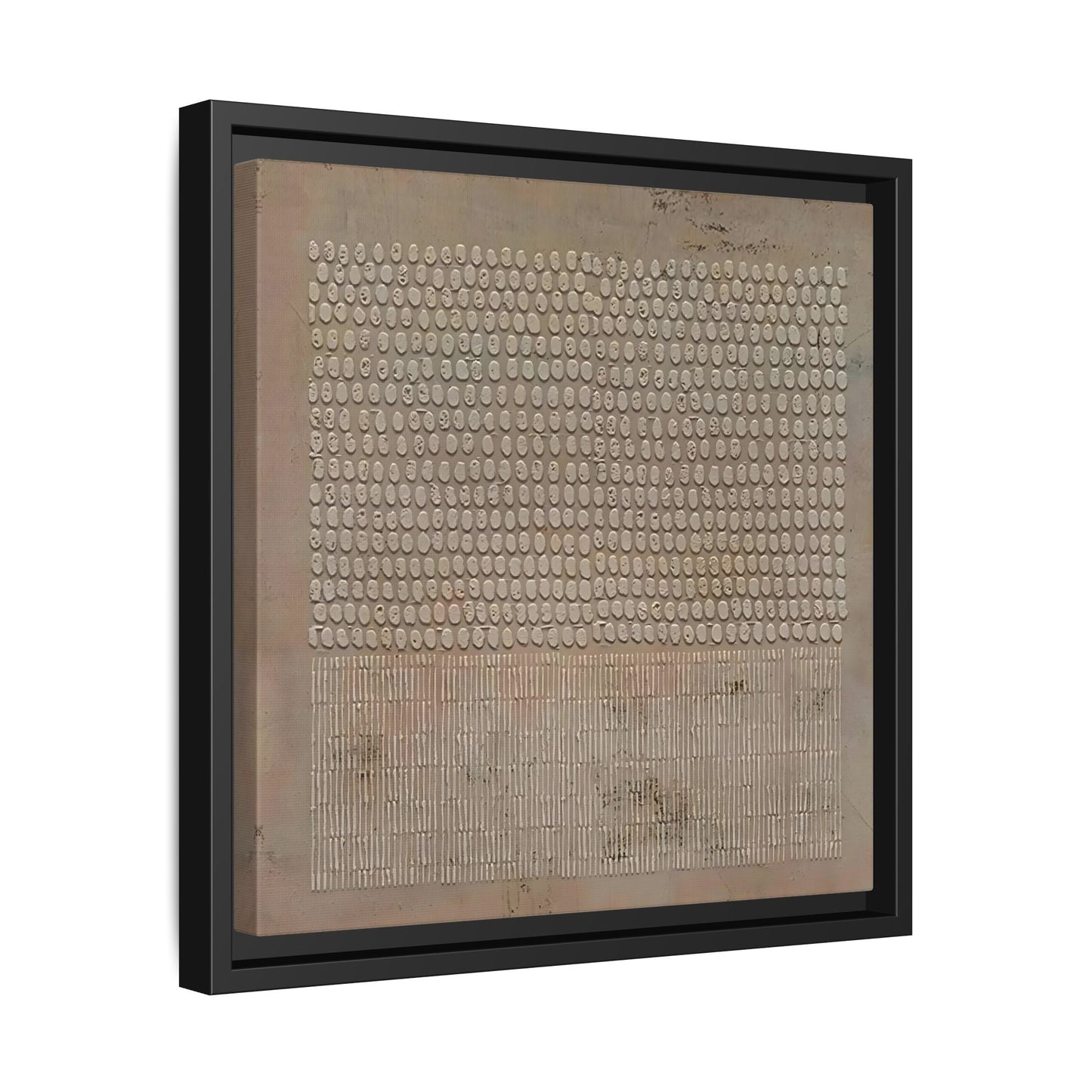 Framed Japanese Wabi - Sabi Minimalist Brown Canvas Wall Art Print - YesArtYes