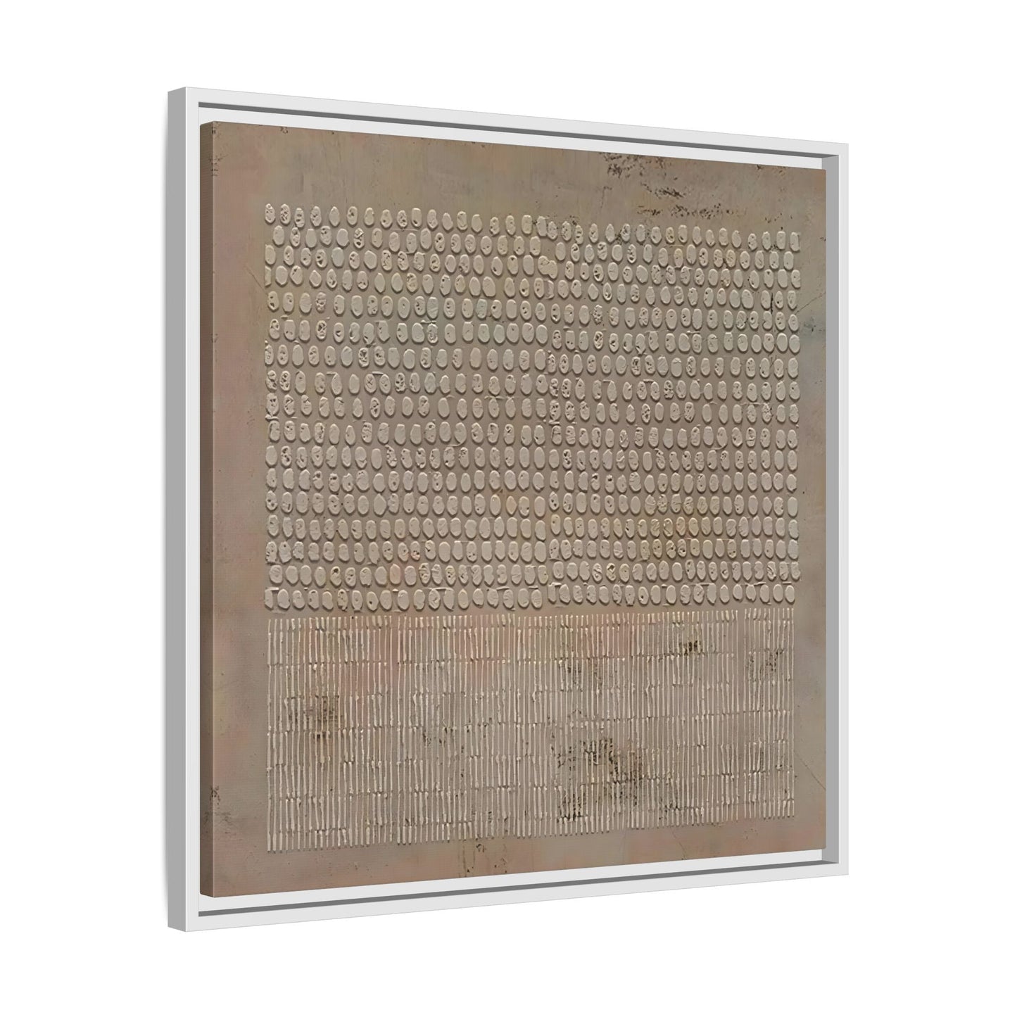 Framed Japanese Wabi - Sabi Minimalist Brown Canvas Wall Art Print - YesArtYes