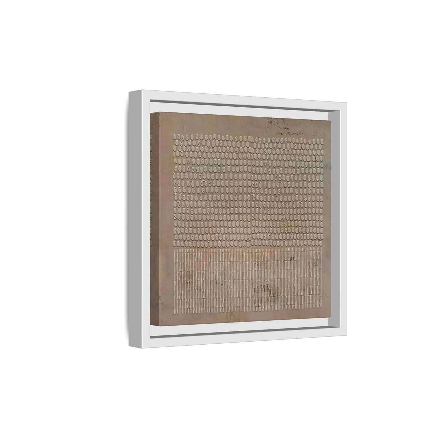 Framed Japanese Wabi - Sabi Minimalist Brown Canvas Wall Art Print - YesArtYes