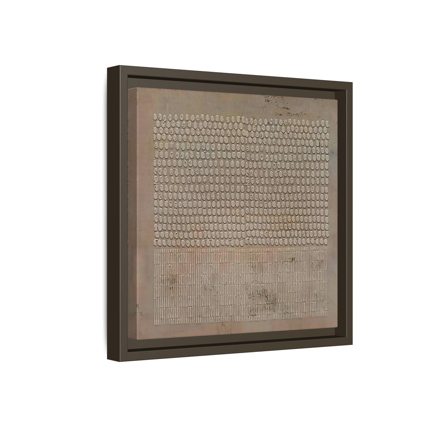 Framed Japanese Wabi - Sabi Minimalist Brown Canvas Wall Art Print - YesArtYes