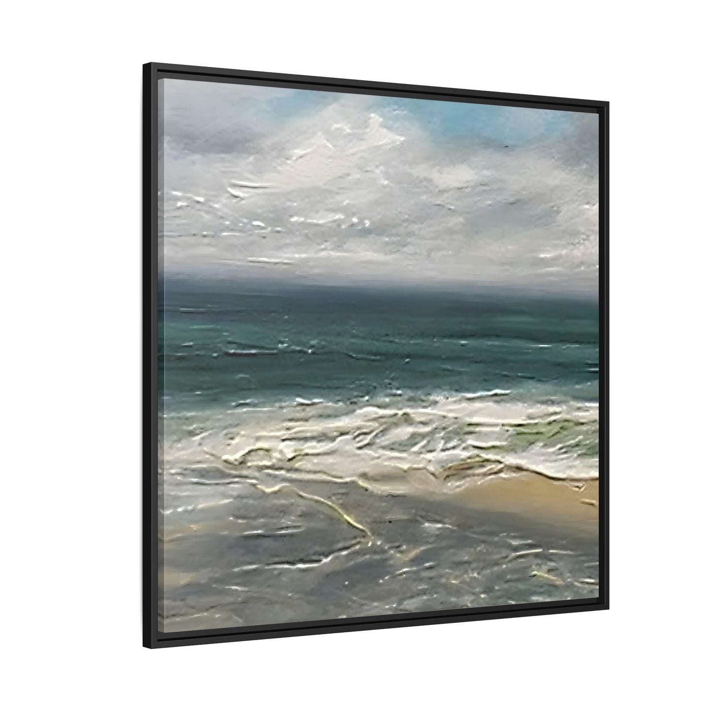 Framed Ocean Coastal Canvas Print - Beach Landscape Home Decor - YesArtYes