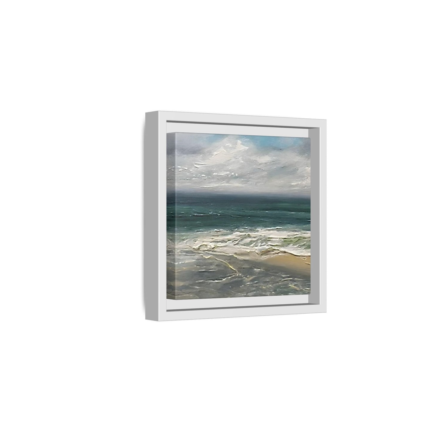 Framed Ocean Coastal Canvas Print - Beach Landscape Home Decor - YesArtYes