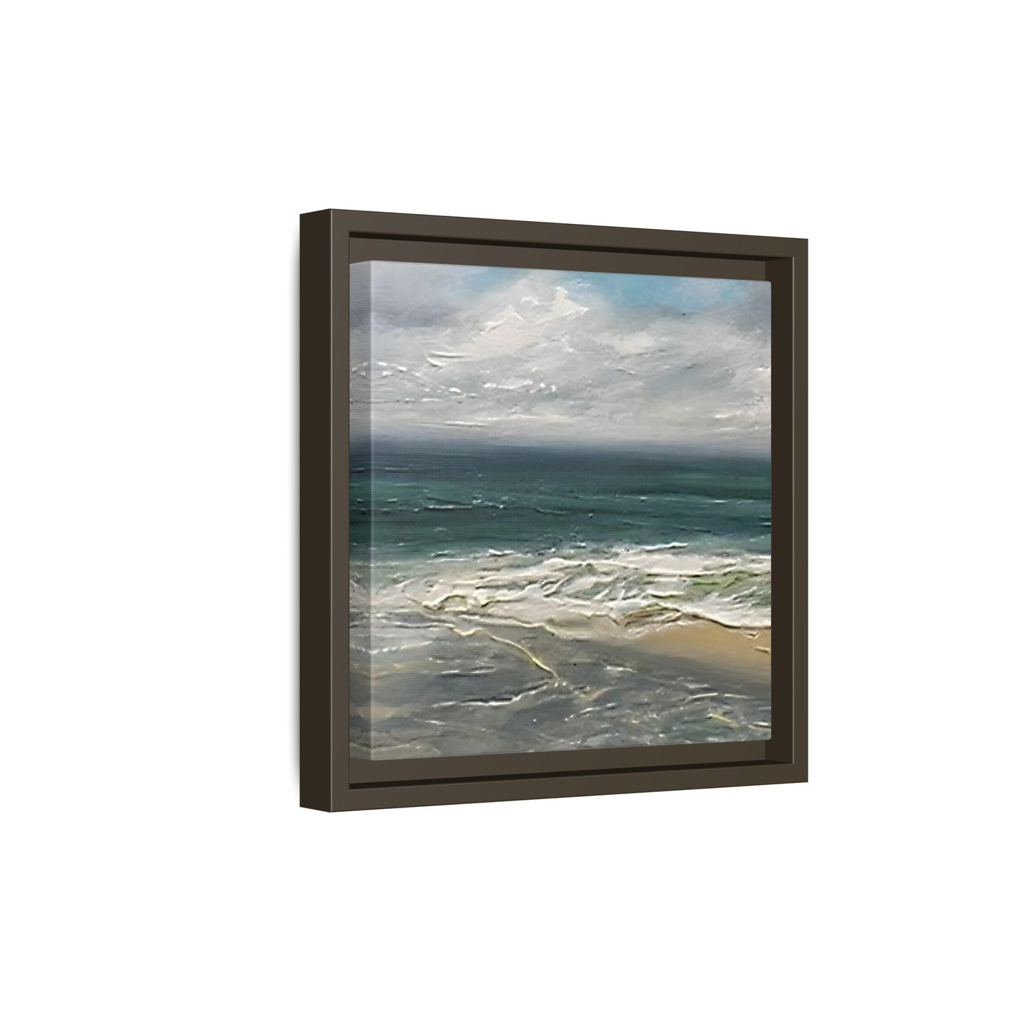 Framed Ocean Coastal Canvas Print - Beach Landscape Home Decor - YesArtYes