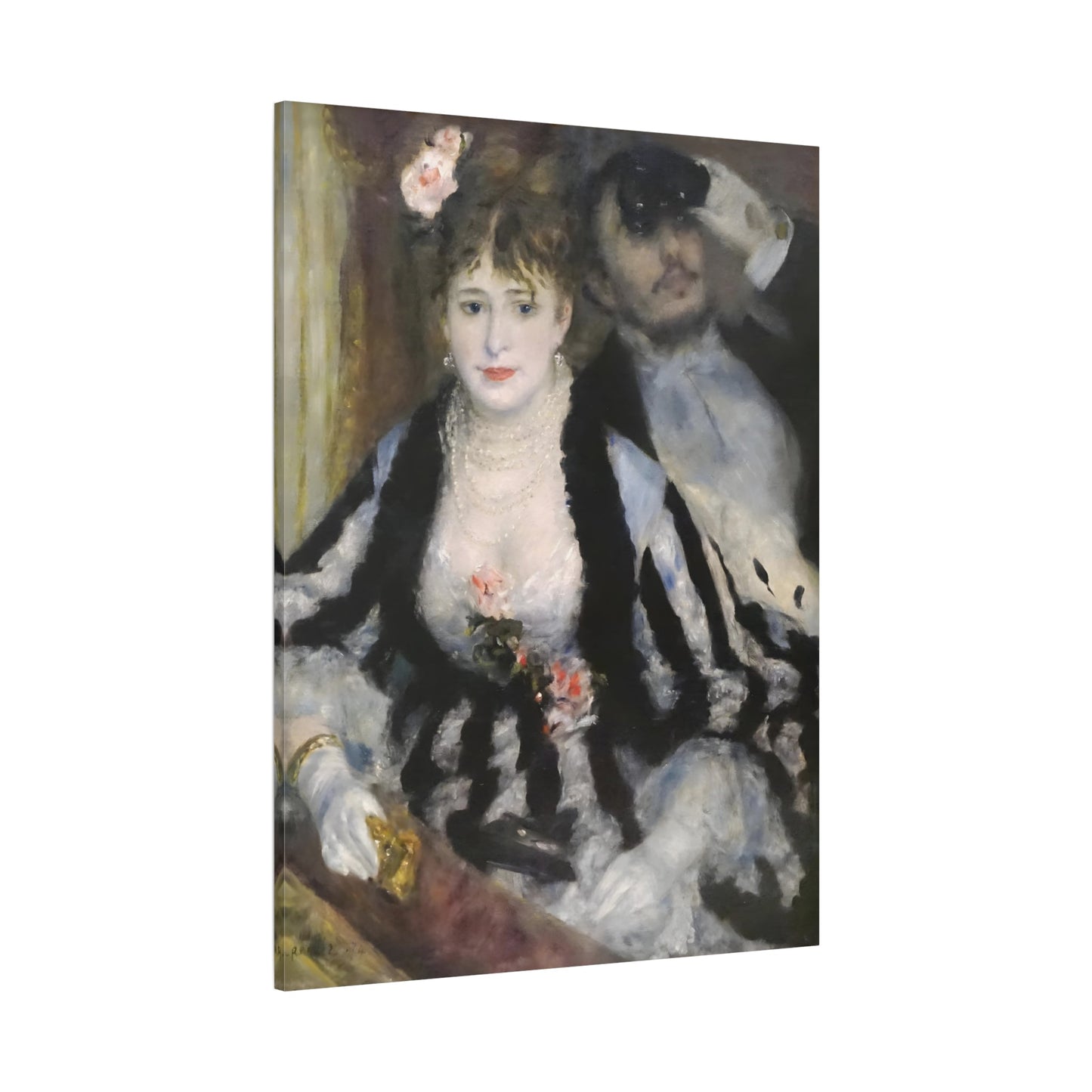 French Artist Renoir Canvas - Loge Wall Art Reproduction - YesArtYes