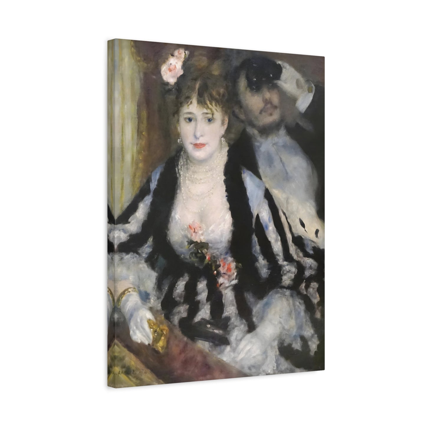 French Artist Renoir Canvas - Loge Wall Art Reproduction - YesArtYes