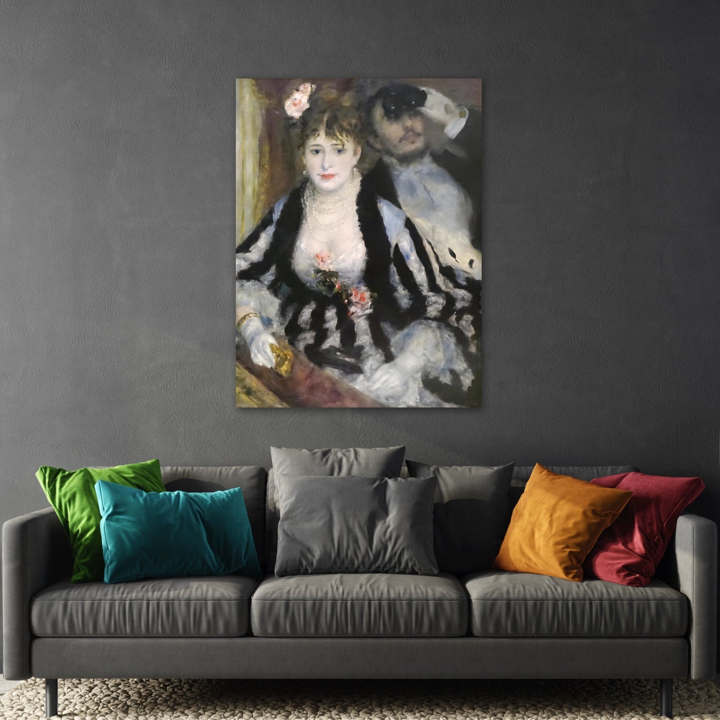 French Artist Renoir Canvas - Loge Wall Art Reproduction - YesArtYes