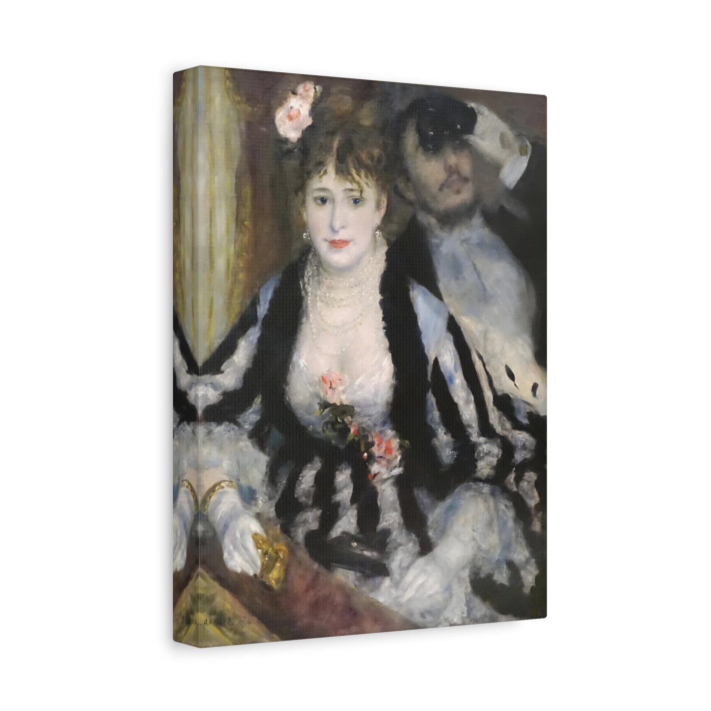 French Artist Renoir Canvas - Loge Wall Art Reproduction - YesArtYes