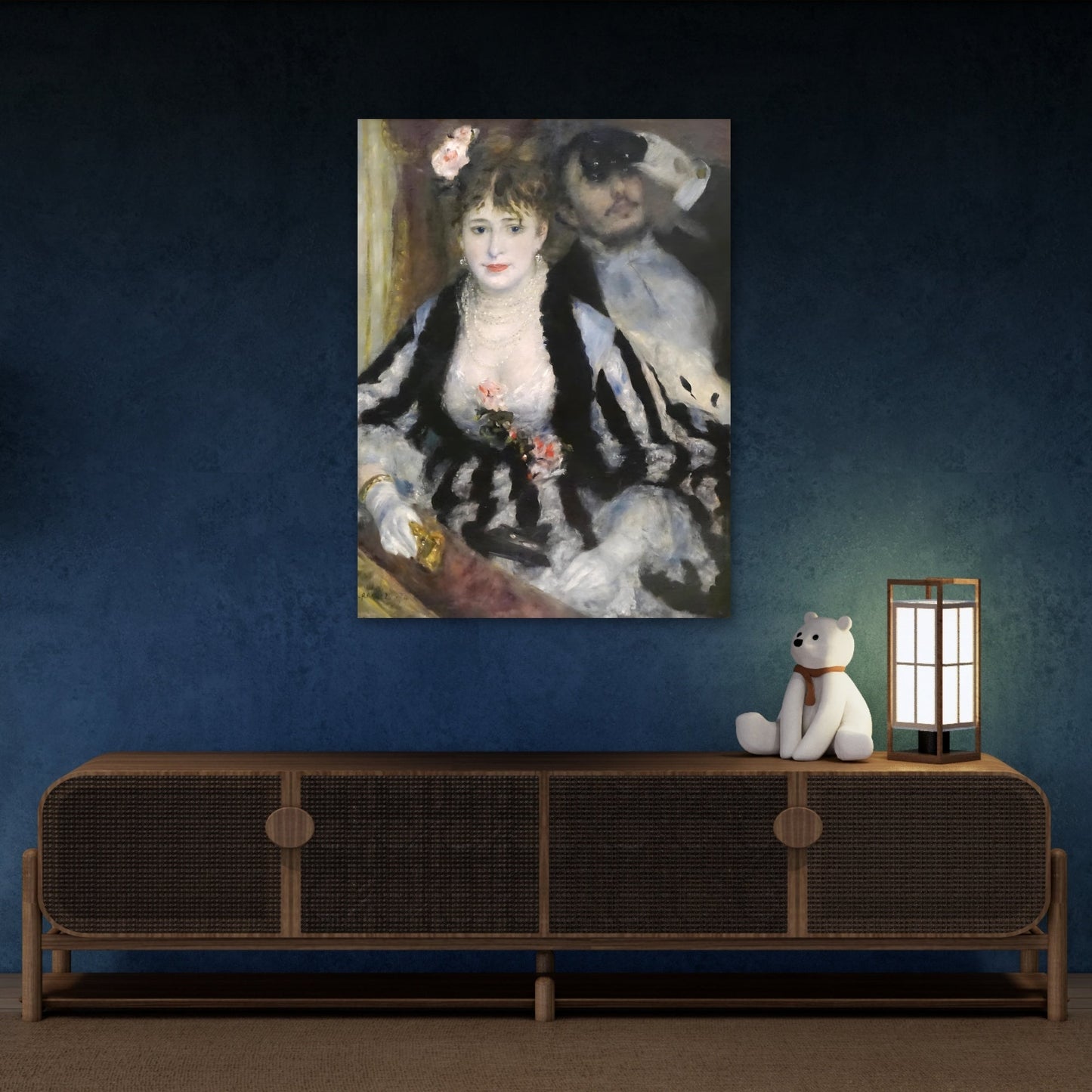 French Artist Renoir Canvas - Loge Wall Art Reproduction - YesArtYes
