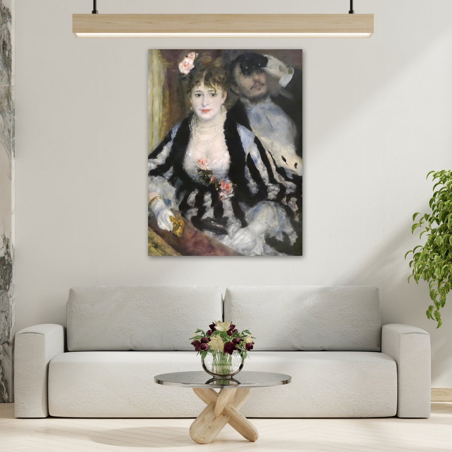 French Artist Renoir Canvas - Loge Wall Art Reproduction - YesArtYes