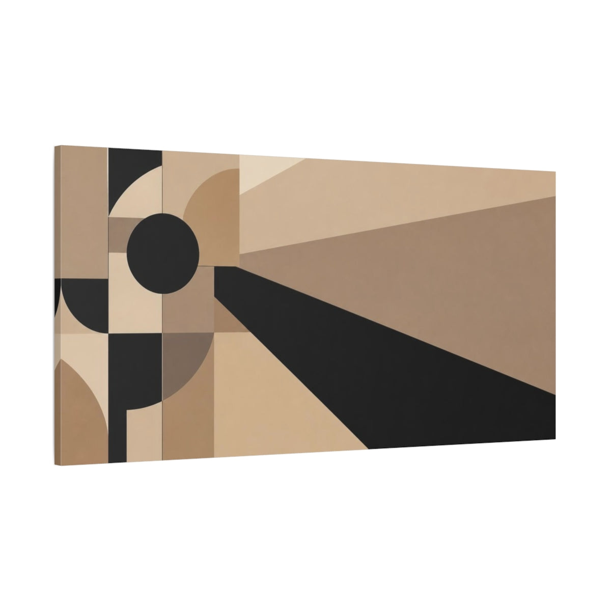 Side Mockup 2. Geometric Shadow Composition shown as canvas print