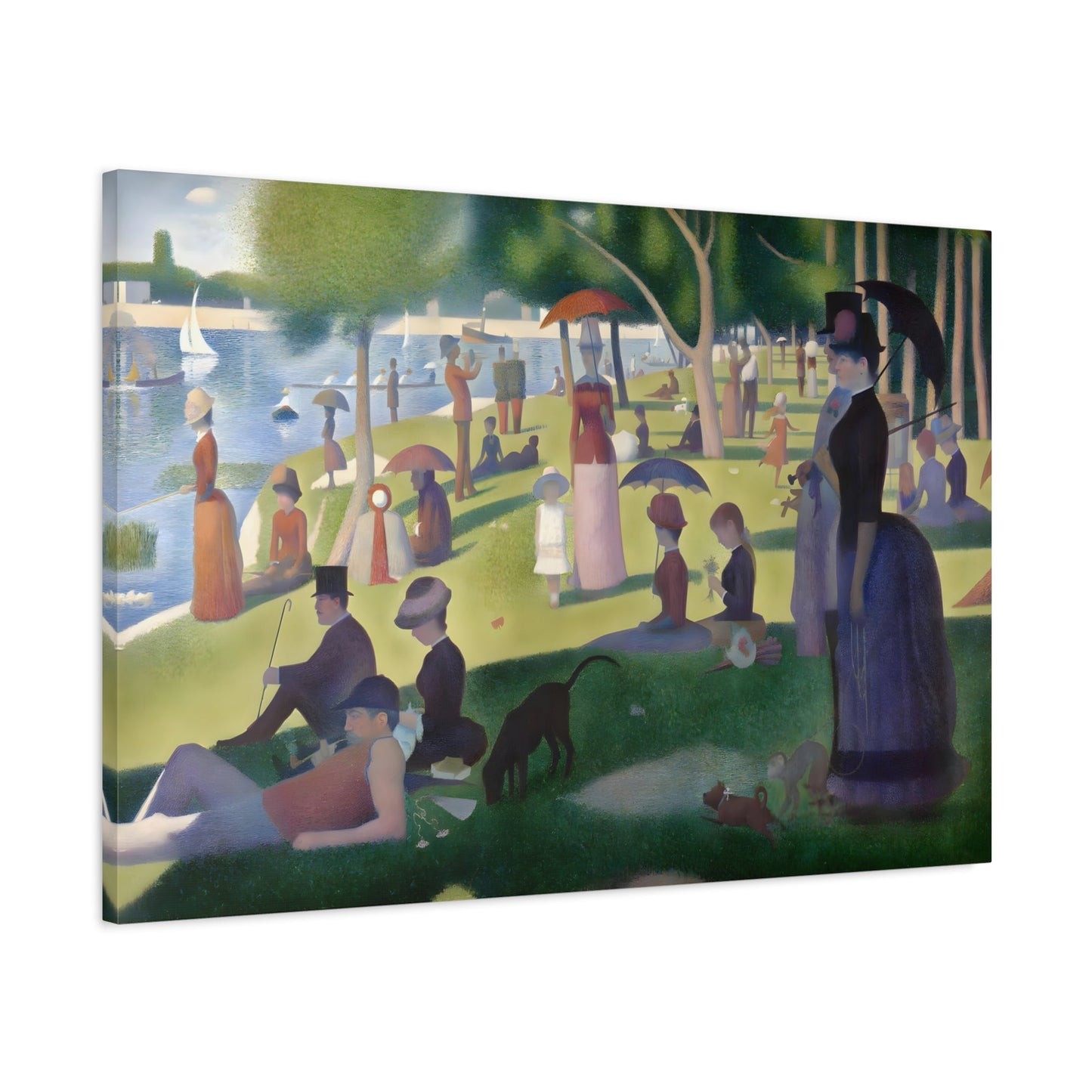 Georges Seurat Sunday Afternoon - Canvas Wall Art Print Reproduction - YesArtYes