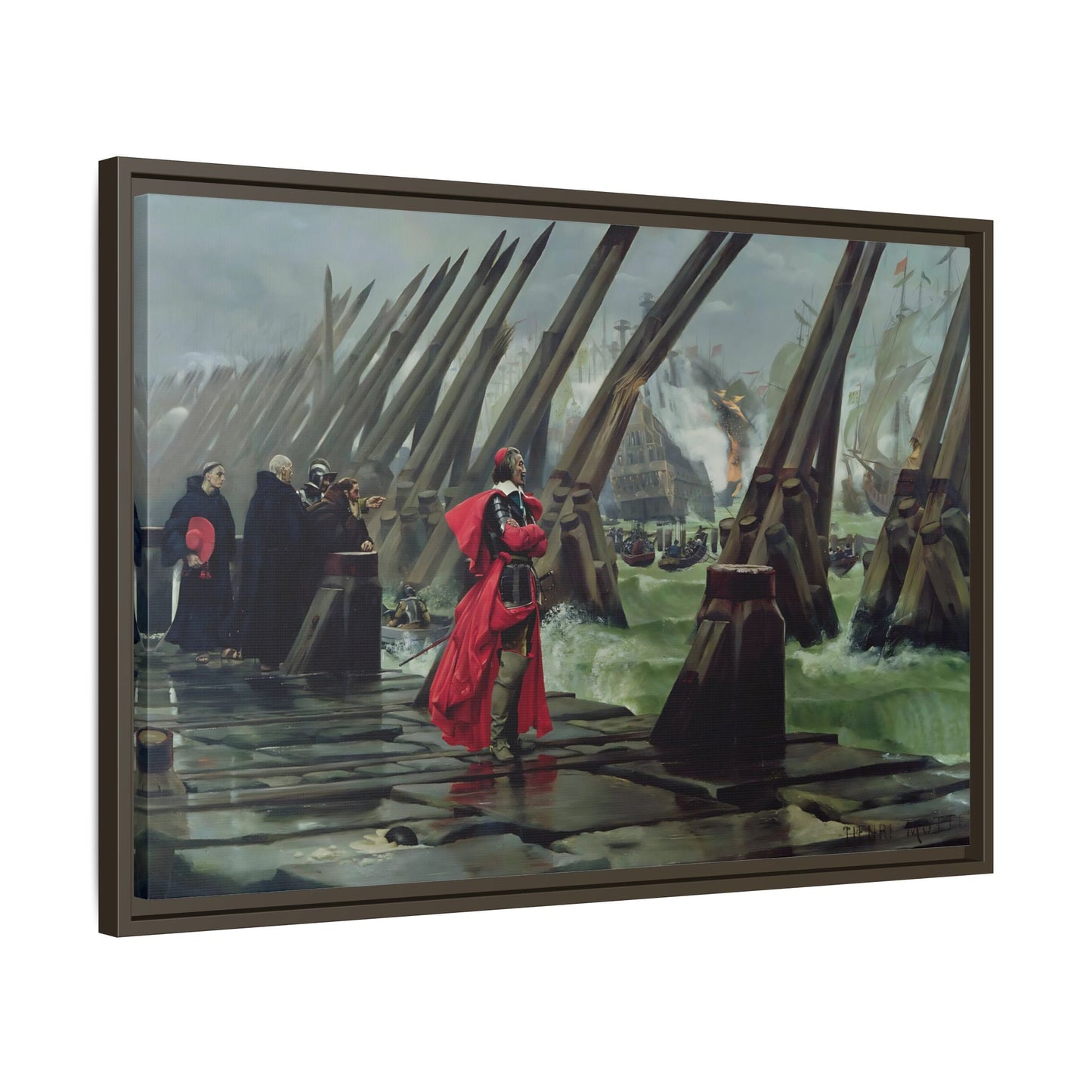Henri Paul Motte Cardinal Richelieu - Large France Canvas Wall Art Print - YesArtYes