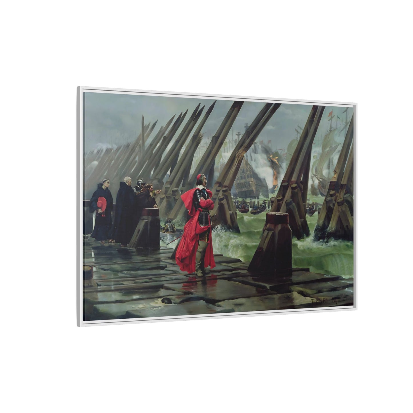 Henri Paul Motte Cardinal Richelieu - Large France Canvas Wall Art Print - YesArtYes
