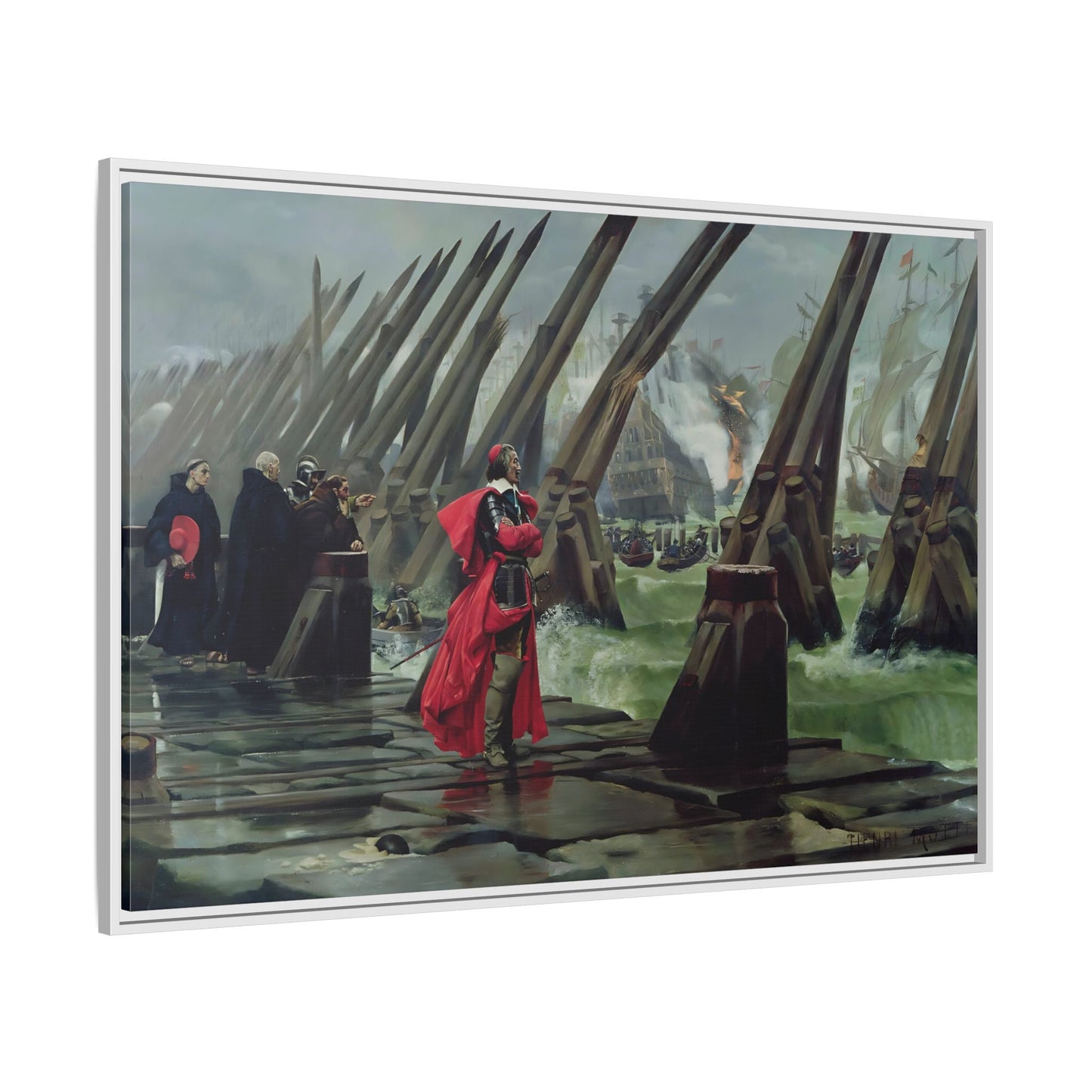 Henri Paul Motte Cardinal Richelieu - Large France Canvas Wall Art Print - YesArtYes
