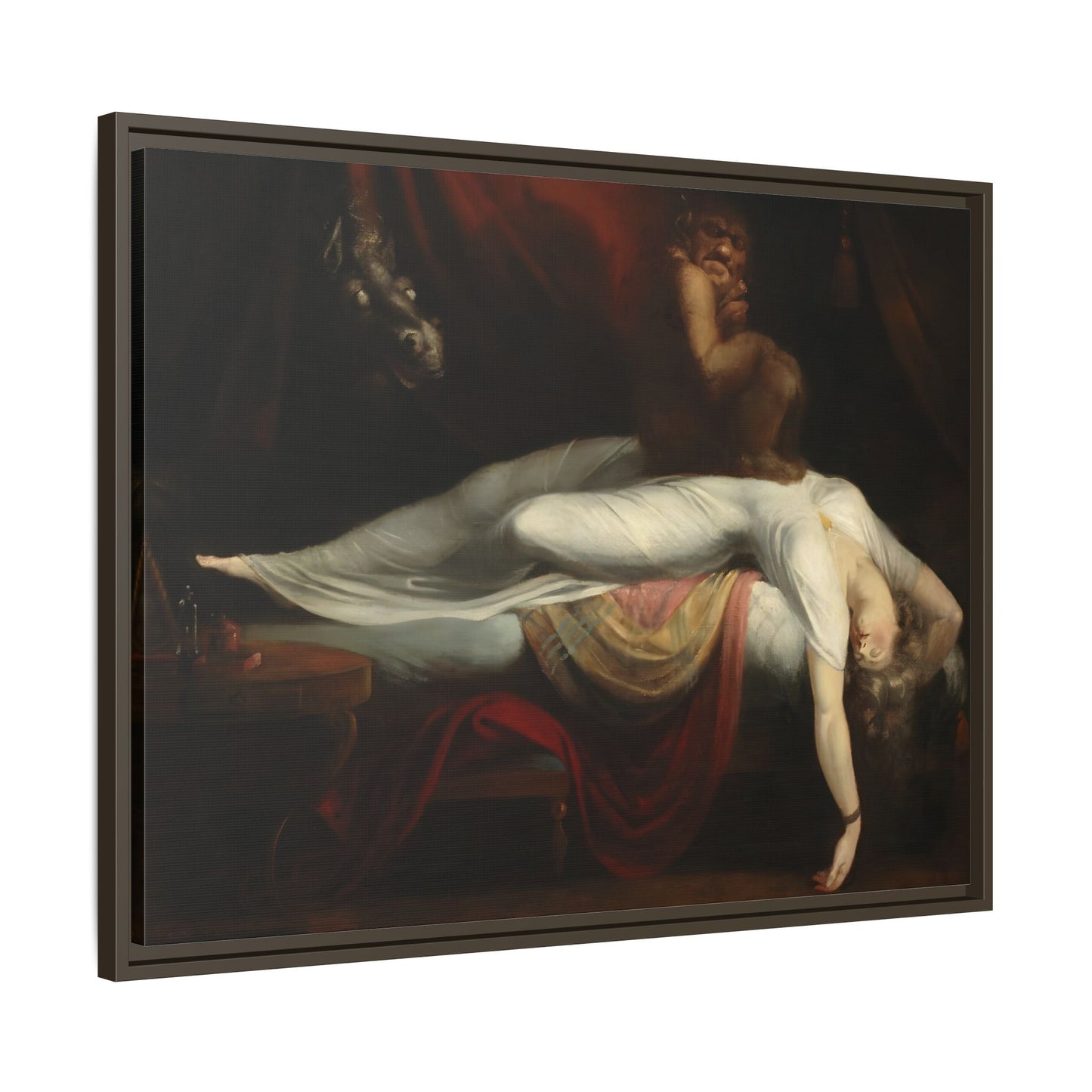 Henry Fuseli Nightmare Framed Canvas Wall Art Print Reproduction - YesArtYes