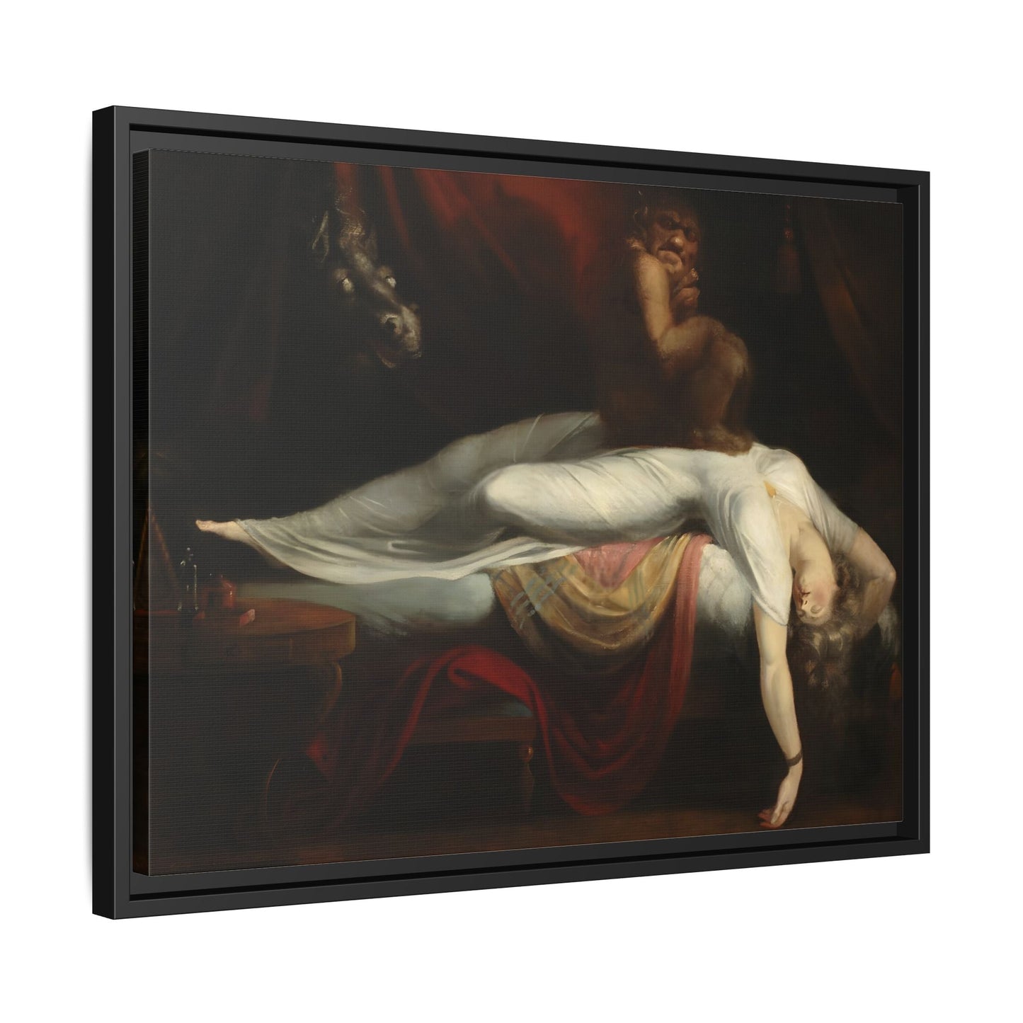 Henry Fuseli Nightmare Framed Canvas Wall Art Print Reproduction - YesArtYes