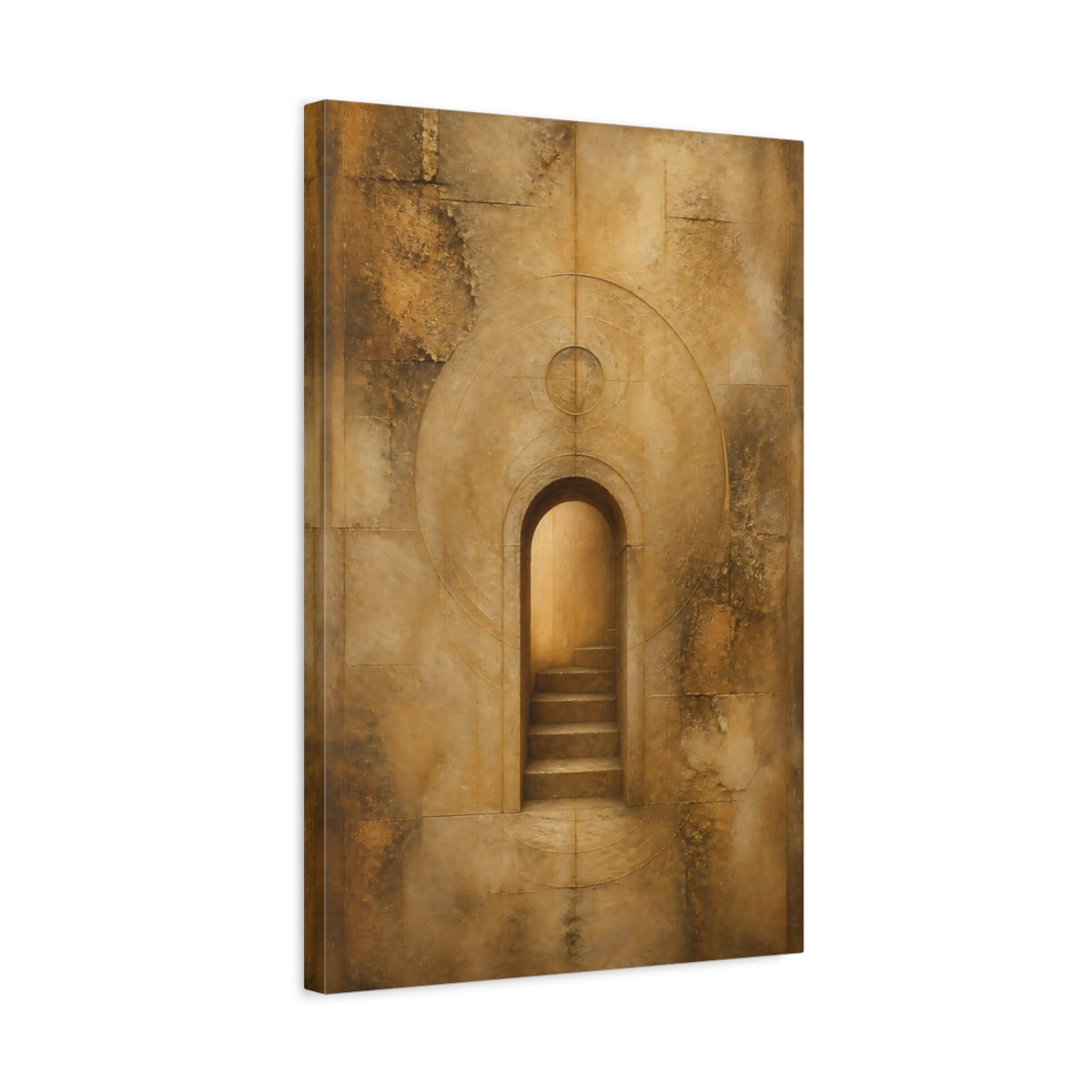 Side Mockup 3. Hidden Arched Passage shown as canvas print
