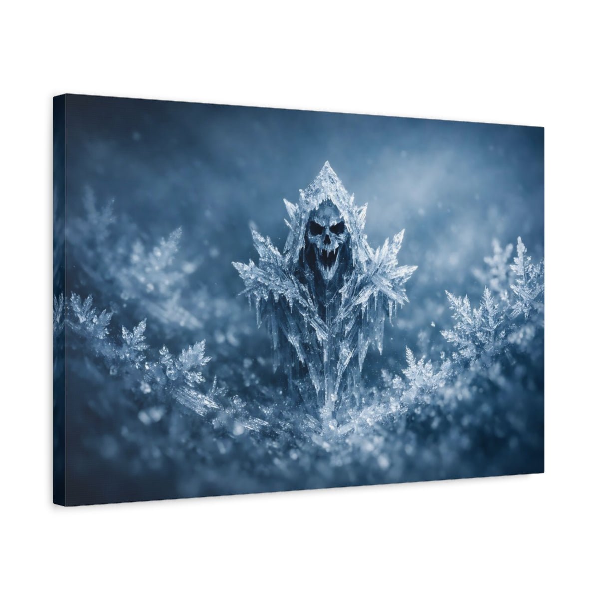 Horror Icy Skull Frozen - Canvas Wall Art Print - YesArtYes