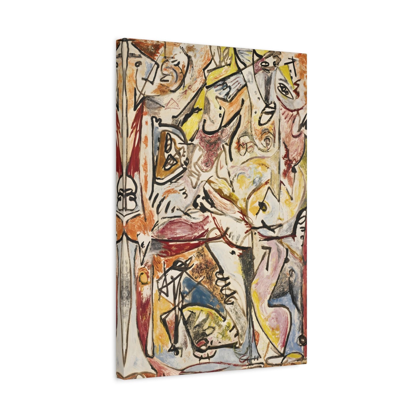 Jackson Pollock Blue Unconscious - Large Abstract Canvas Wall Art Print