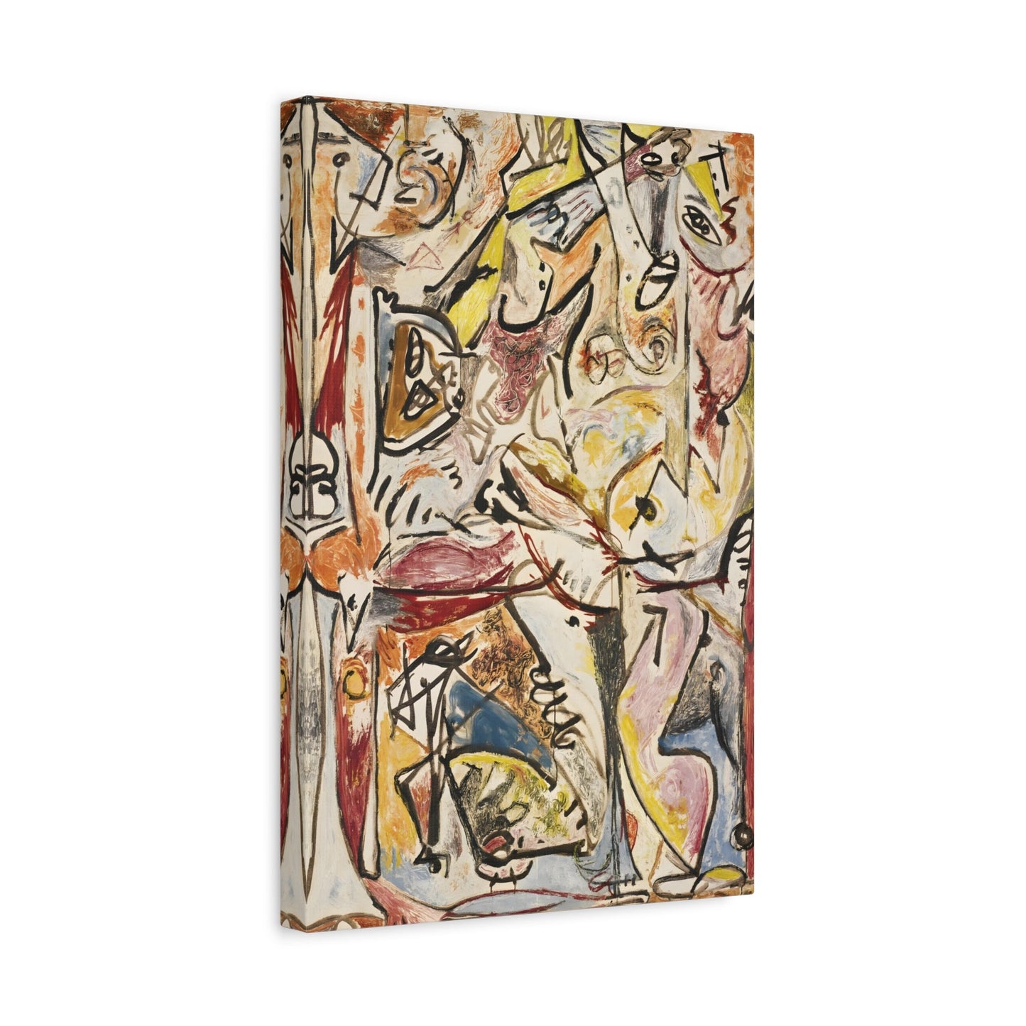Jackson Pollock Blue Unconscious - Large Abstract Canvas Wall Art Print