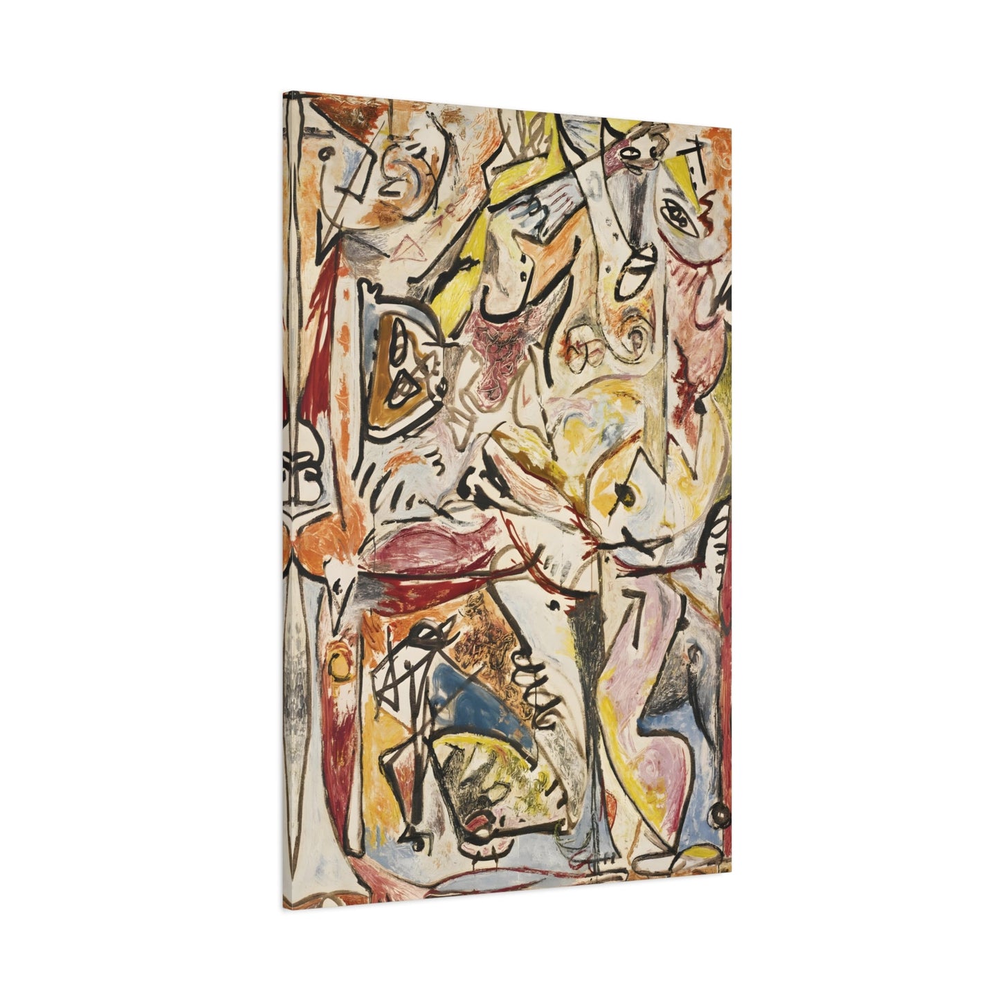 Jackson Pollock Blue Unconscious - Large Abstract Canvas Wall Art Print