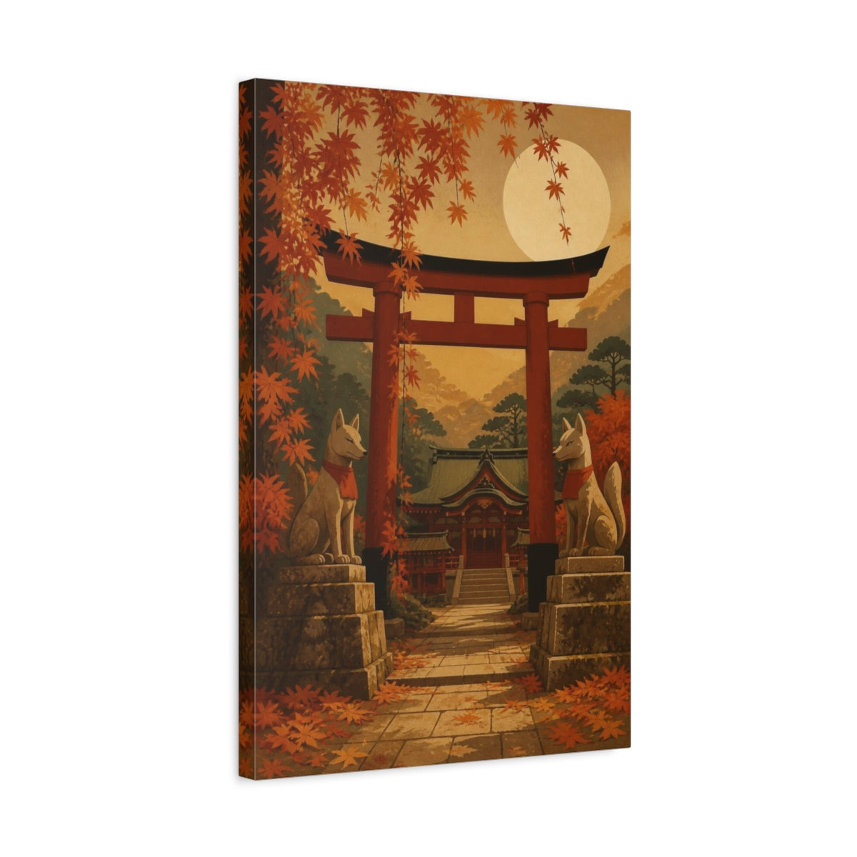Side Mockup 3. Japanese Torii Gate shown as canvas print