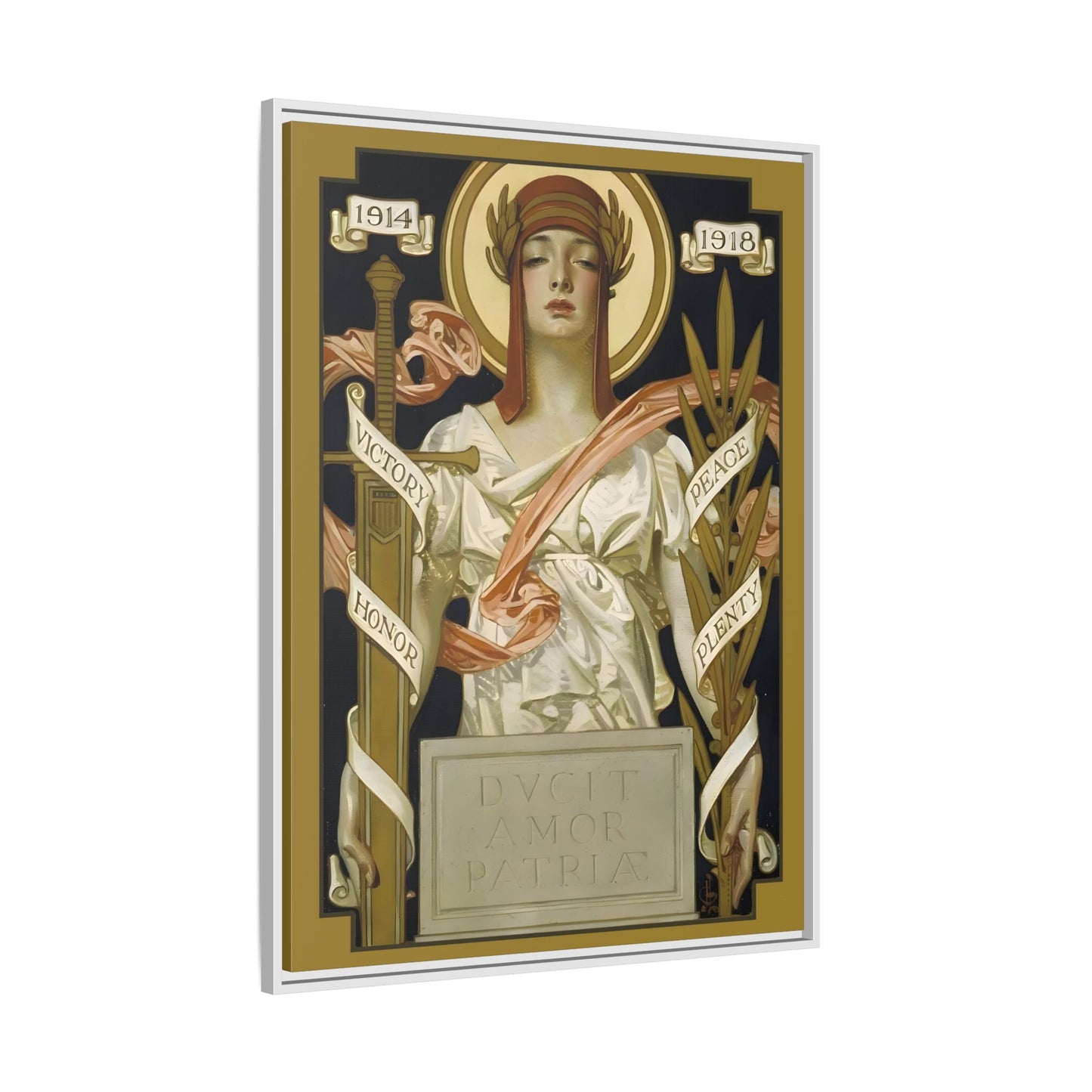 JC Leyendecker Victory Peace Goddess Canvas Wall Art Print - YesArtYes