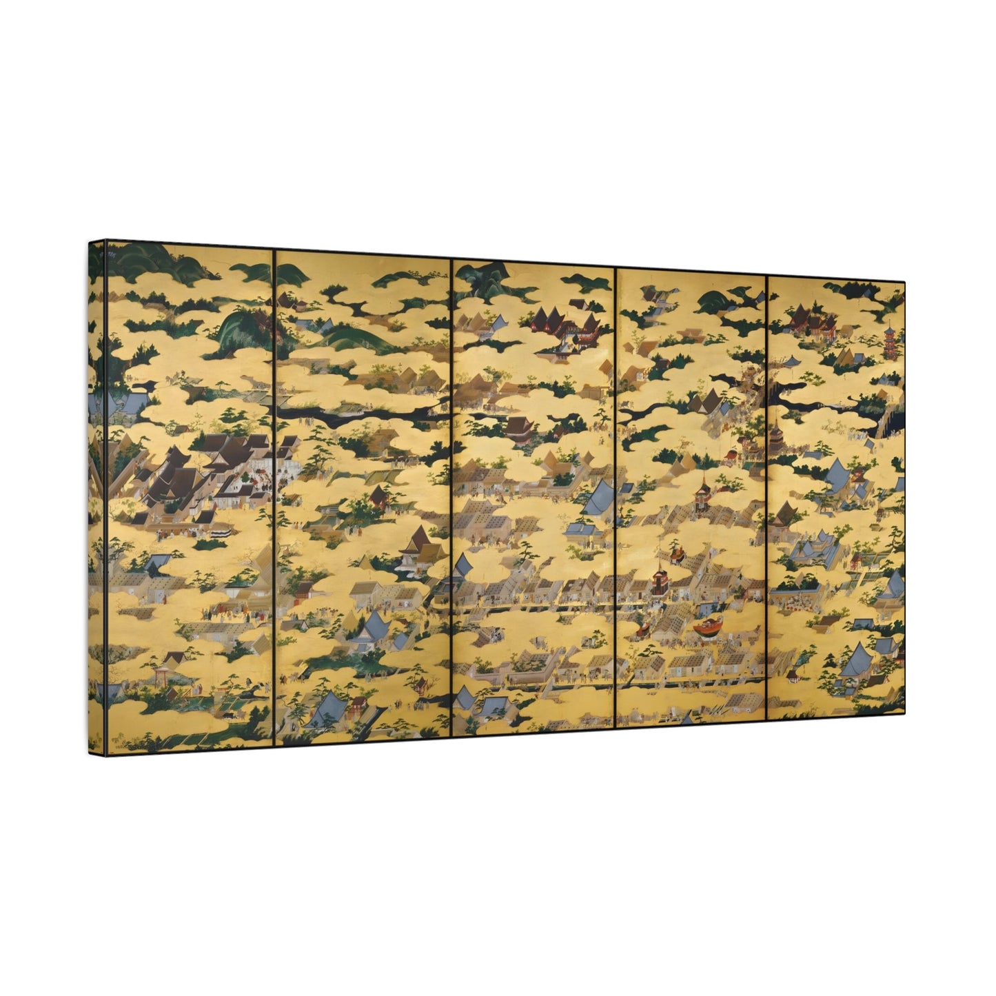 Kano Eitoku Asian Capital Scenes Canvas Print - Japanese Wall Art - YesArtYes