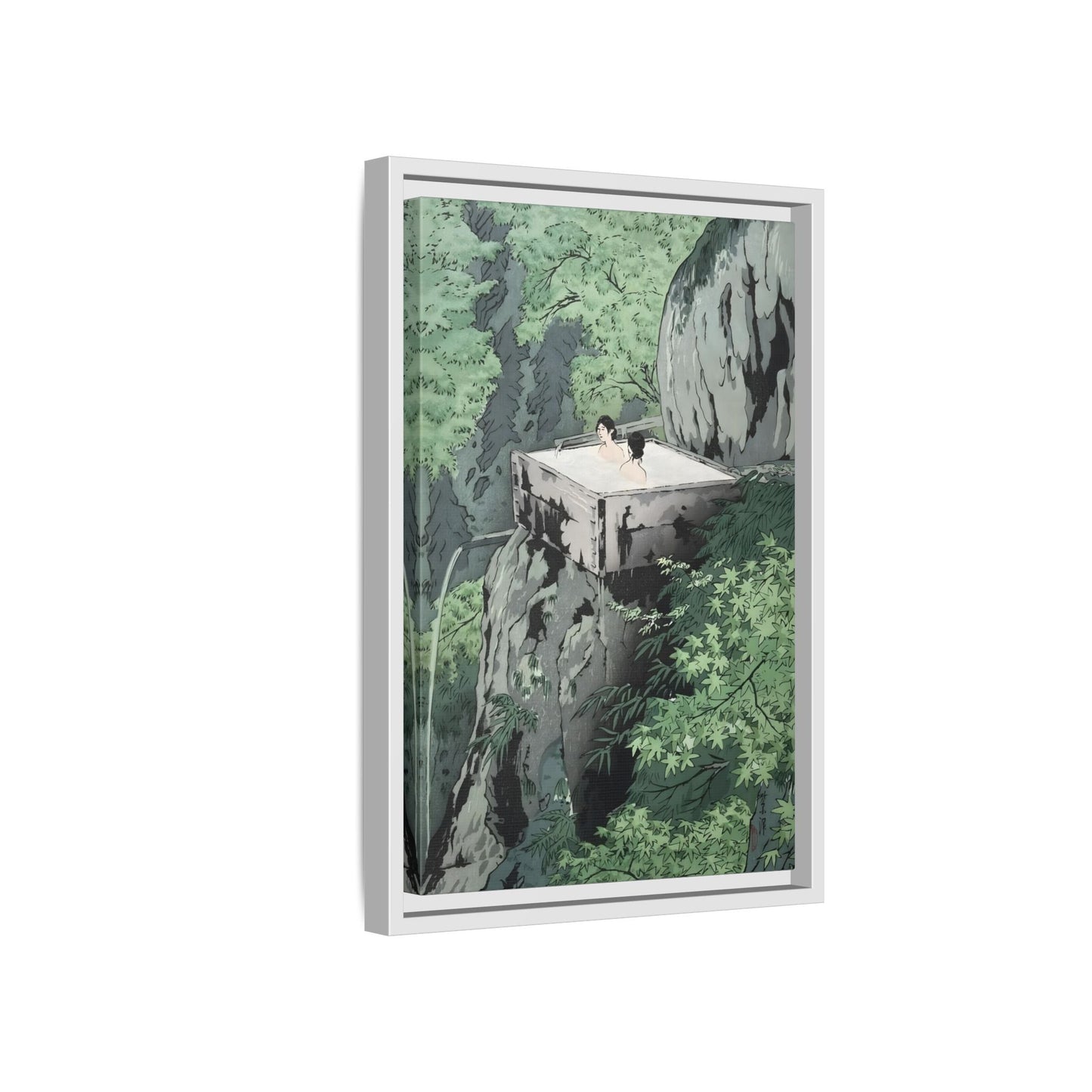 Kawase Hasui Canvas Wall Art Print - Shirahone Hotspring Shinshu - YesArtYes