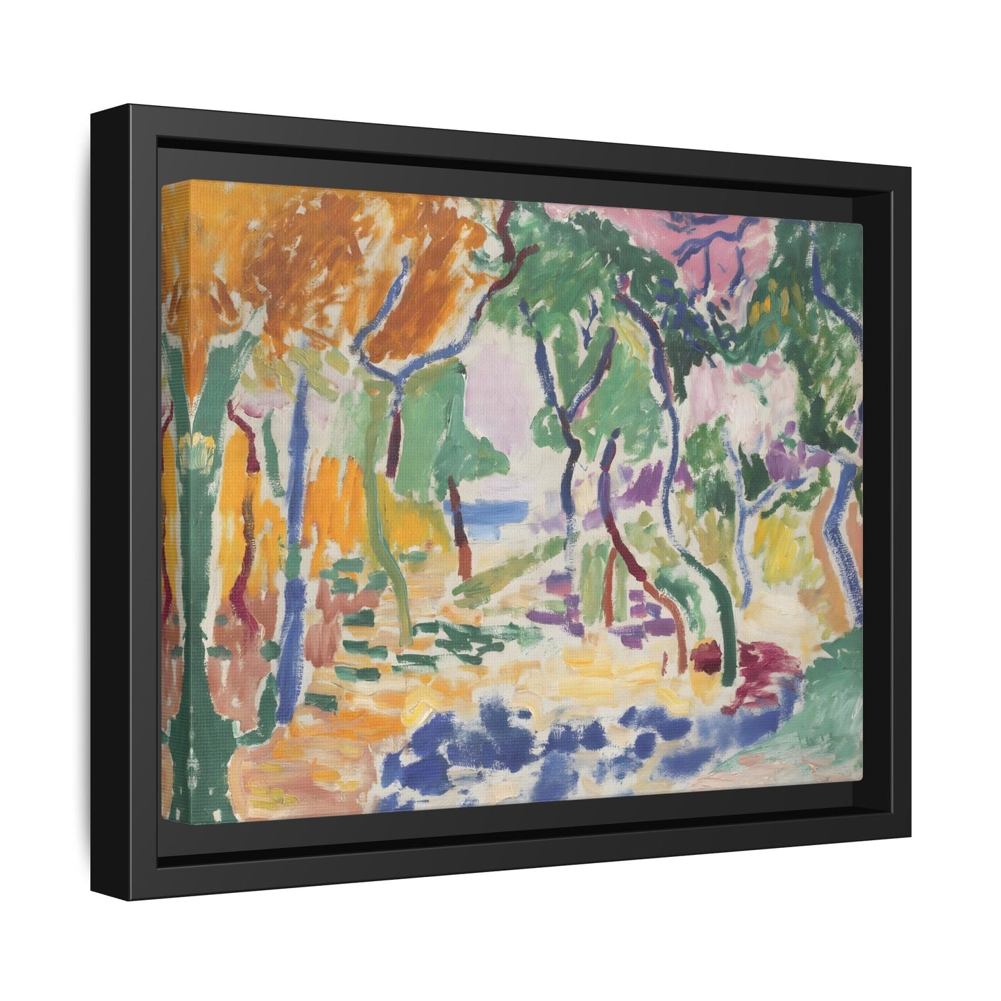 Landscape at Collioure Matisse Canvas Print - Colorful Framed Wall Art - YesArtYes