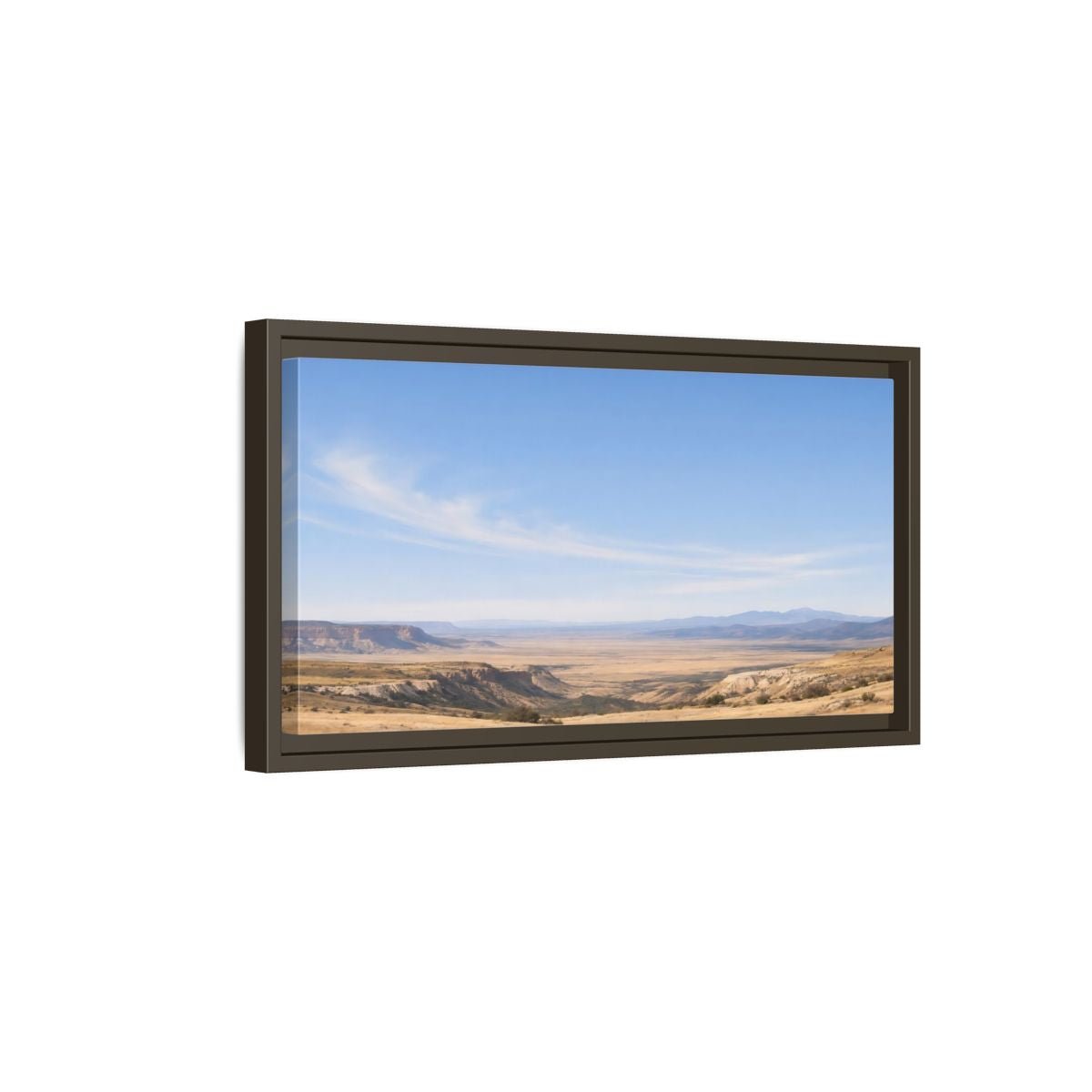Landscape Nature Desert Blue - Framed Canvas Wall Art Print - YesArtYes