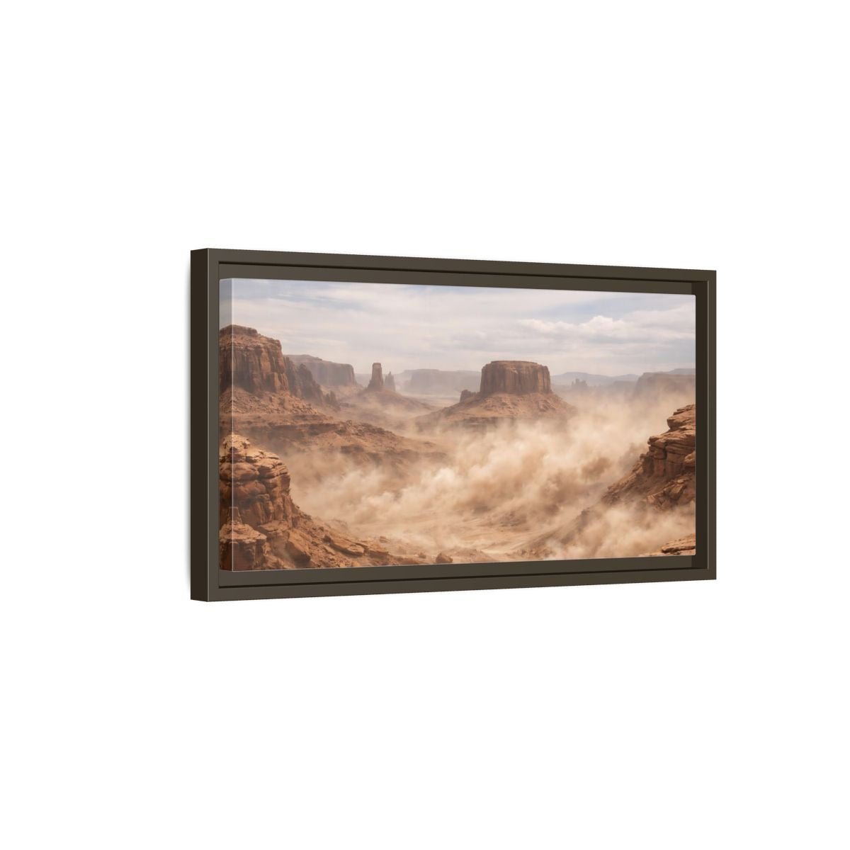 Landscape Nature Desert Brown - Framed Canvas Wall Art Print - YesArtYes